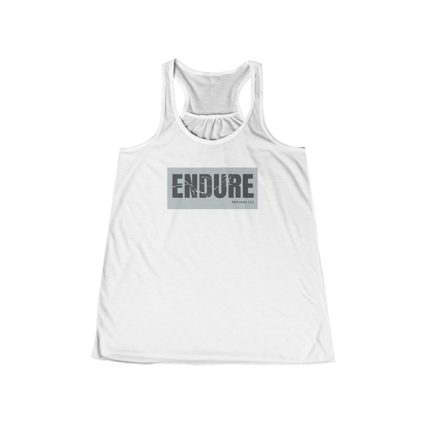 Endure Flowy Tank Top, Christian Gym Clothes, Weightlifting Shirt, Christianity Gift, Christian Workout Gear, Bible Verse Apparel