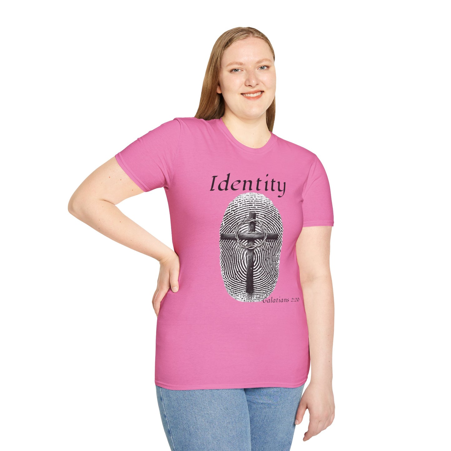 Identity -Fingerprint Design-Unisex Softstyle T-Shirt