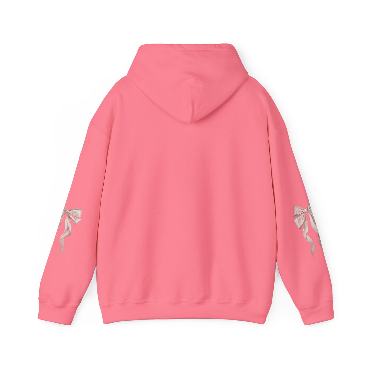 Faith Over Fear Hooded Sweatshirt - Cozy Inspirational Gift, Self-Care, Mindfulness, Motivational Wear, Pink Bows Hoodie