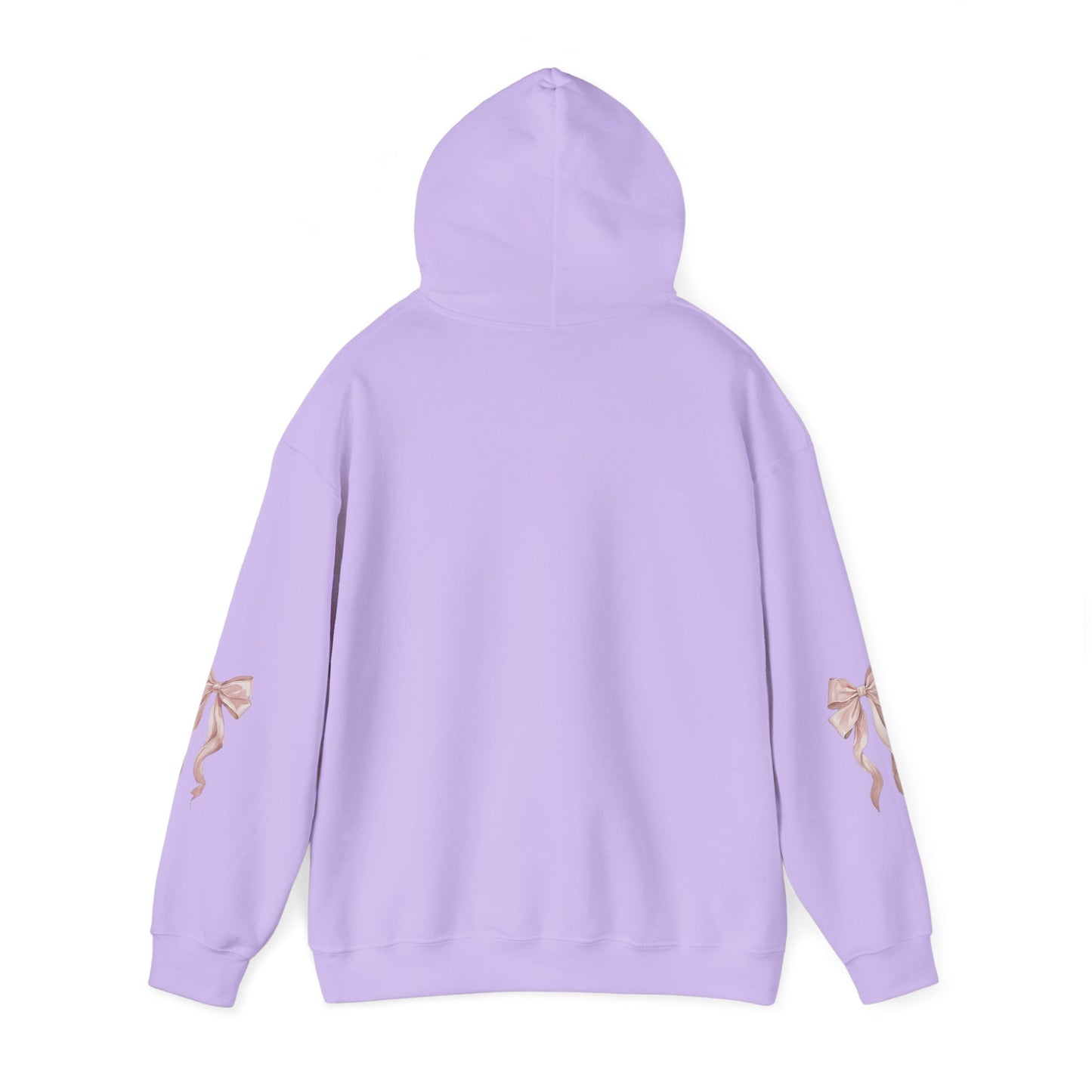 Faith Over Fear Hooded Sweatshirt - Cozy Inspirational Gift, Self-Care, Mindfulness, Motivational Wear, Pink Bows Hoodie