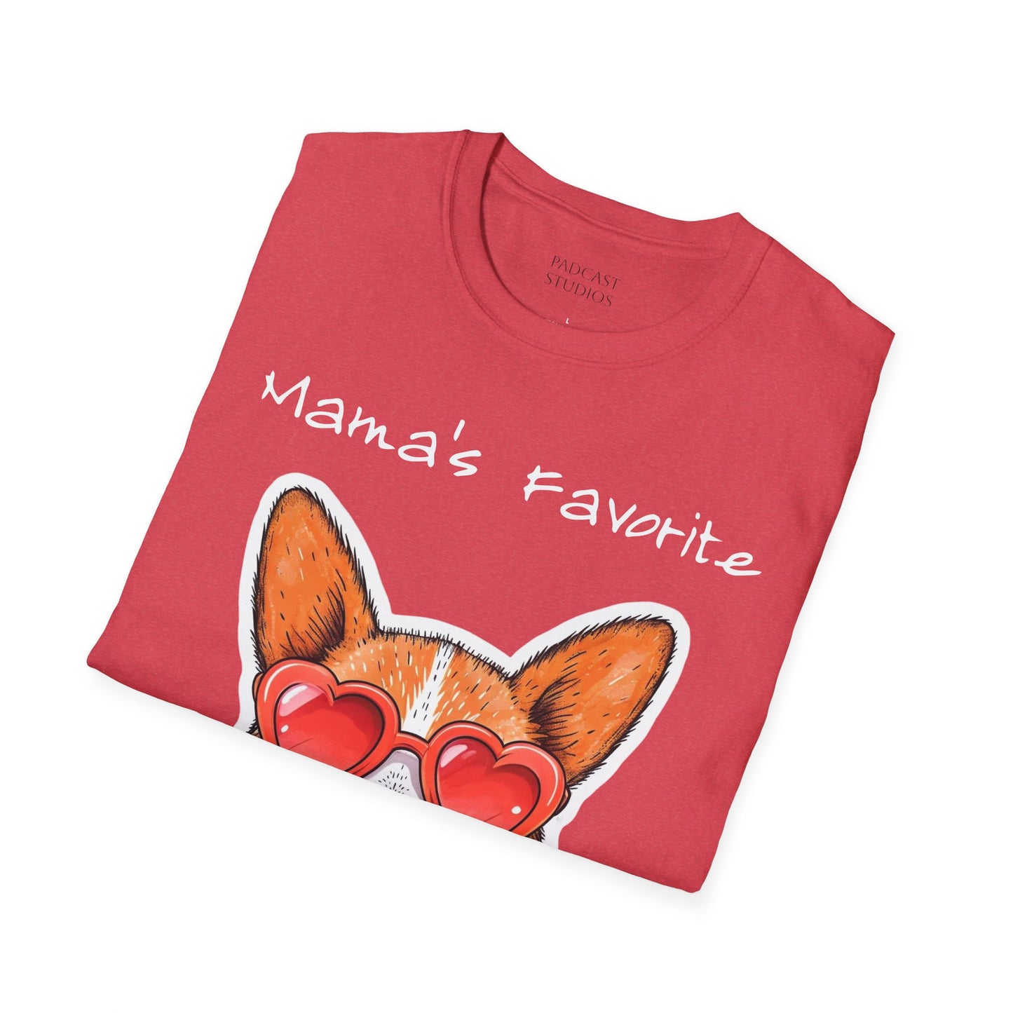 Mama's Favorite -Corgi T-Shirt | Unisex Softstyle Tee for Dog Lovers
