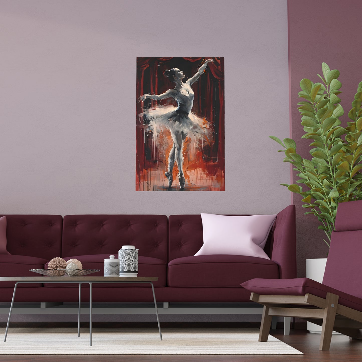 Silk Poster, Elegant Ballet Dancer Art Print for Home Decor and Dance Studio, Gift for Dancers, Wall Art, Fine Art