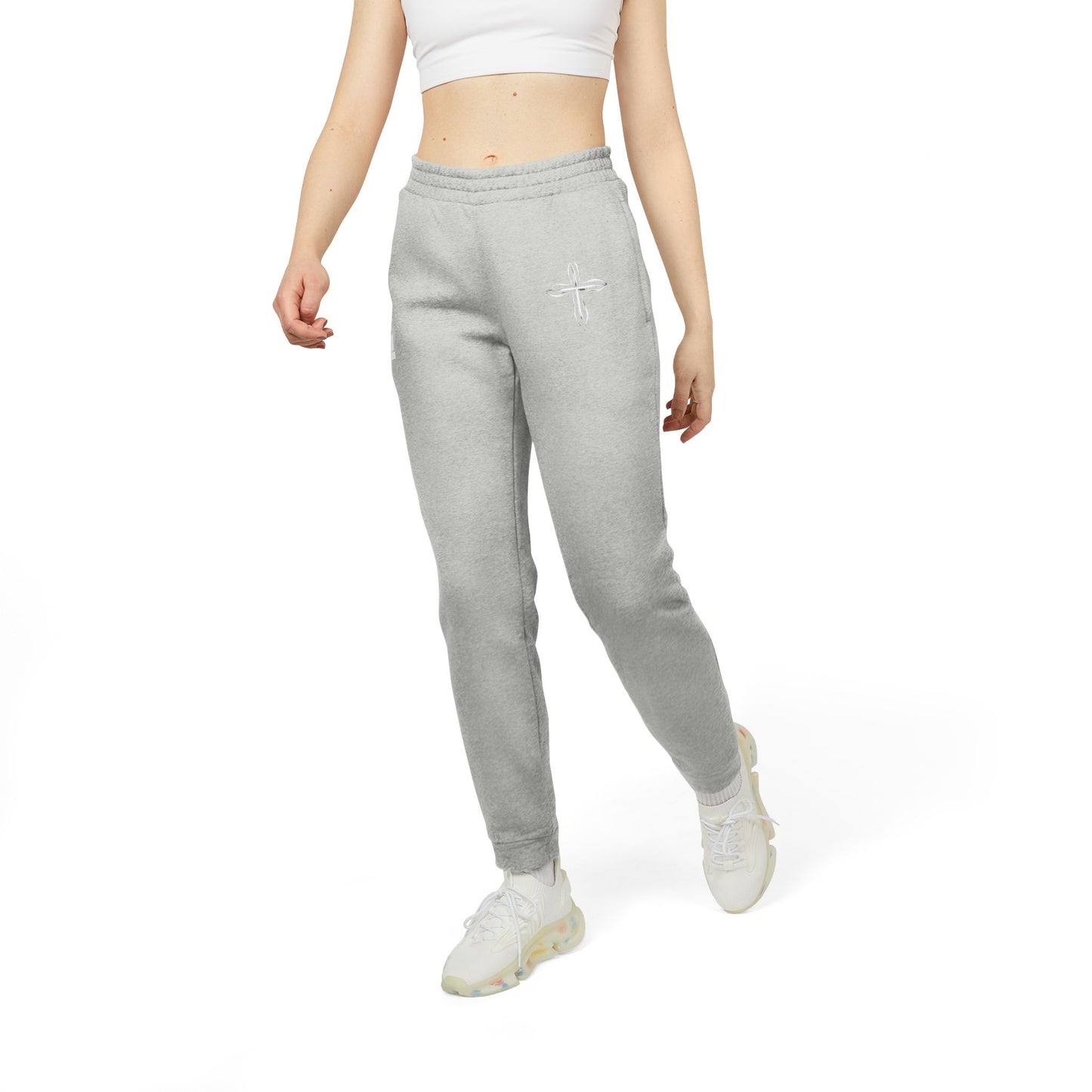 Cross Symbol Joggers, Comfortable Unisex Fleece Pants - Casual & Stylish Athleisure Wear