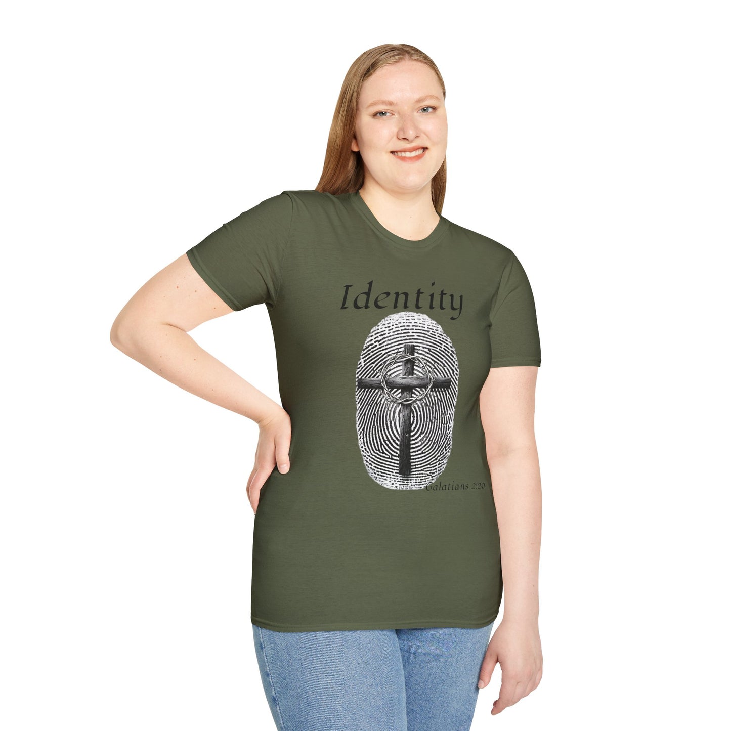 Identity -Fingerprint Design-Unisex Softstyle T-Shirt