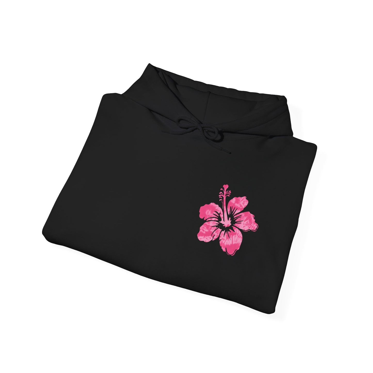Pink Tropical Tie Dye Palm Tree and Hibiscus Hoodie for Sweatshirt, Pullover