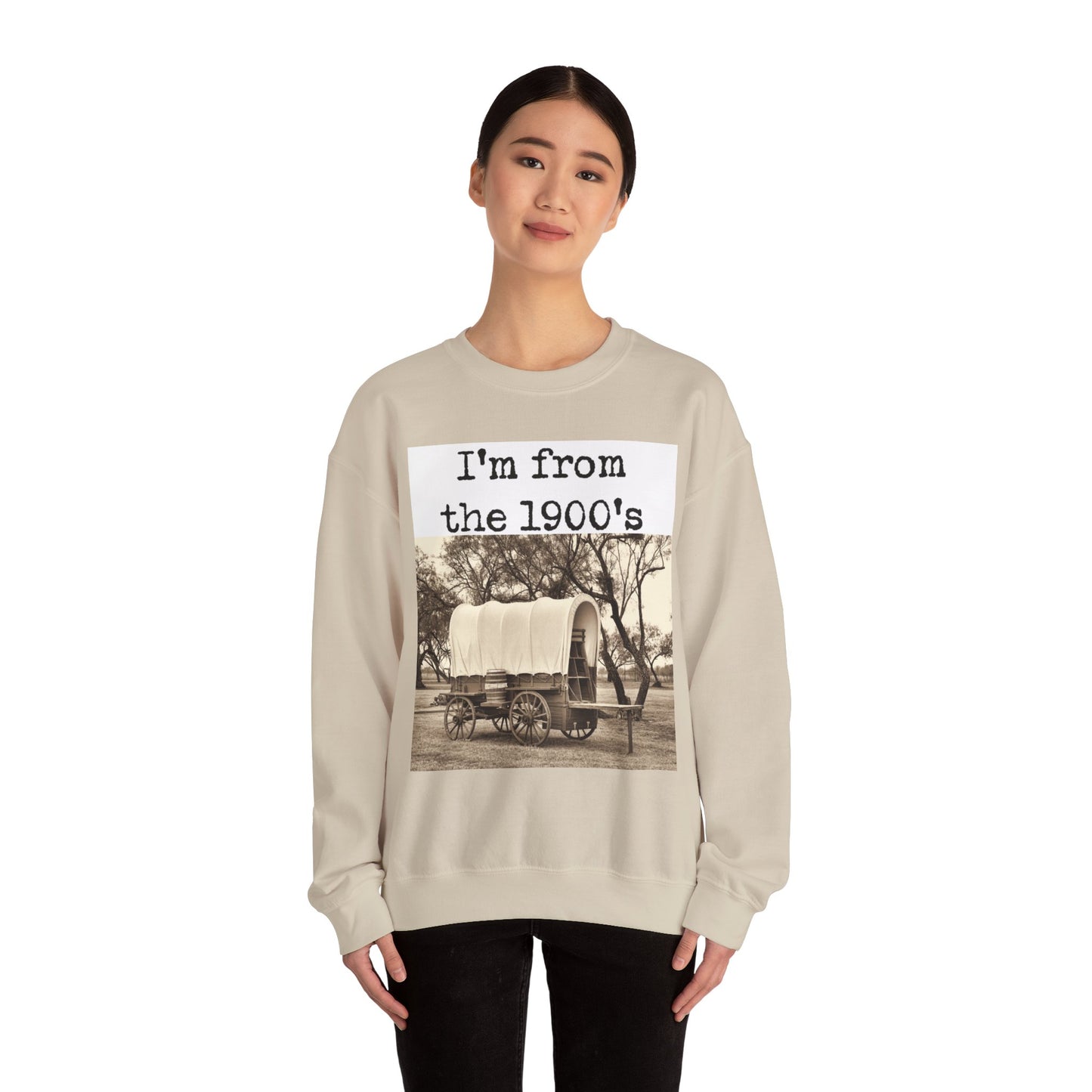 Vintage"I'm from the 1900s" Crewneck Sweatshirt - Unisex Heavy Blend