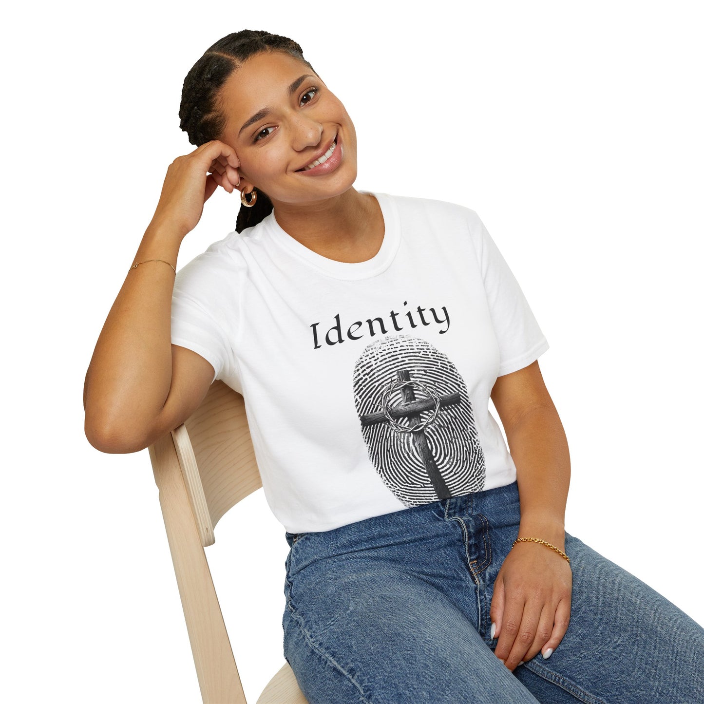 Identity -Fingerprint Design-Unisex Softstyle T-Shirt