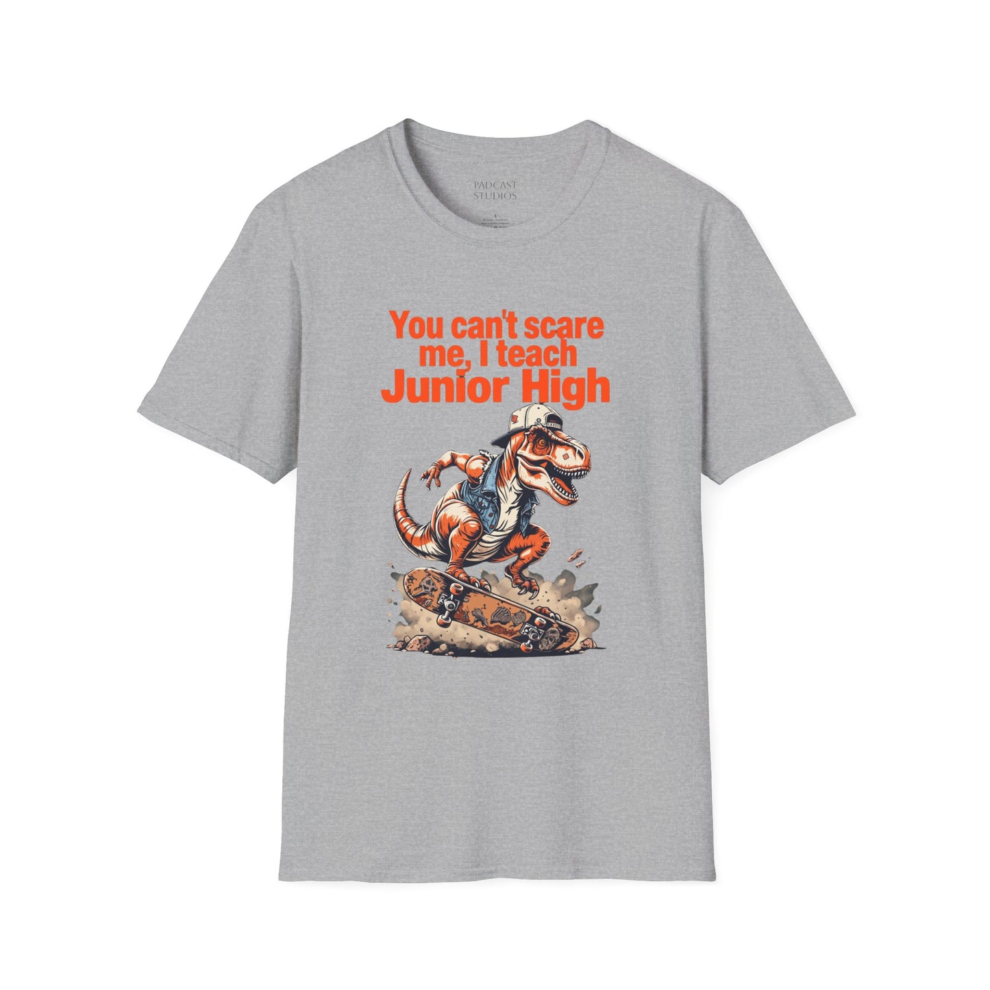 You can't scare me, I teach Junior High, Unisex Softstyle T-Shirt, Teacher Shirt, Back to School Tee, Gift for Educators, Teacher Apparel