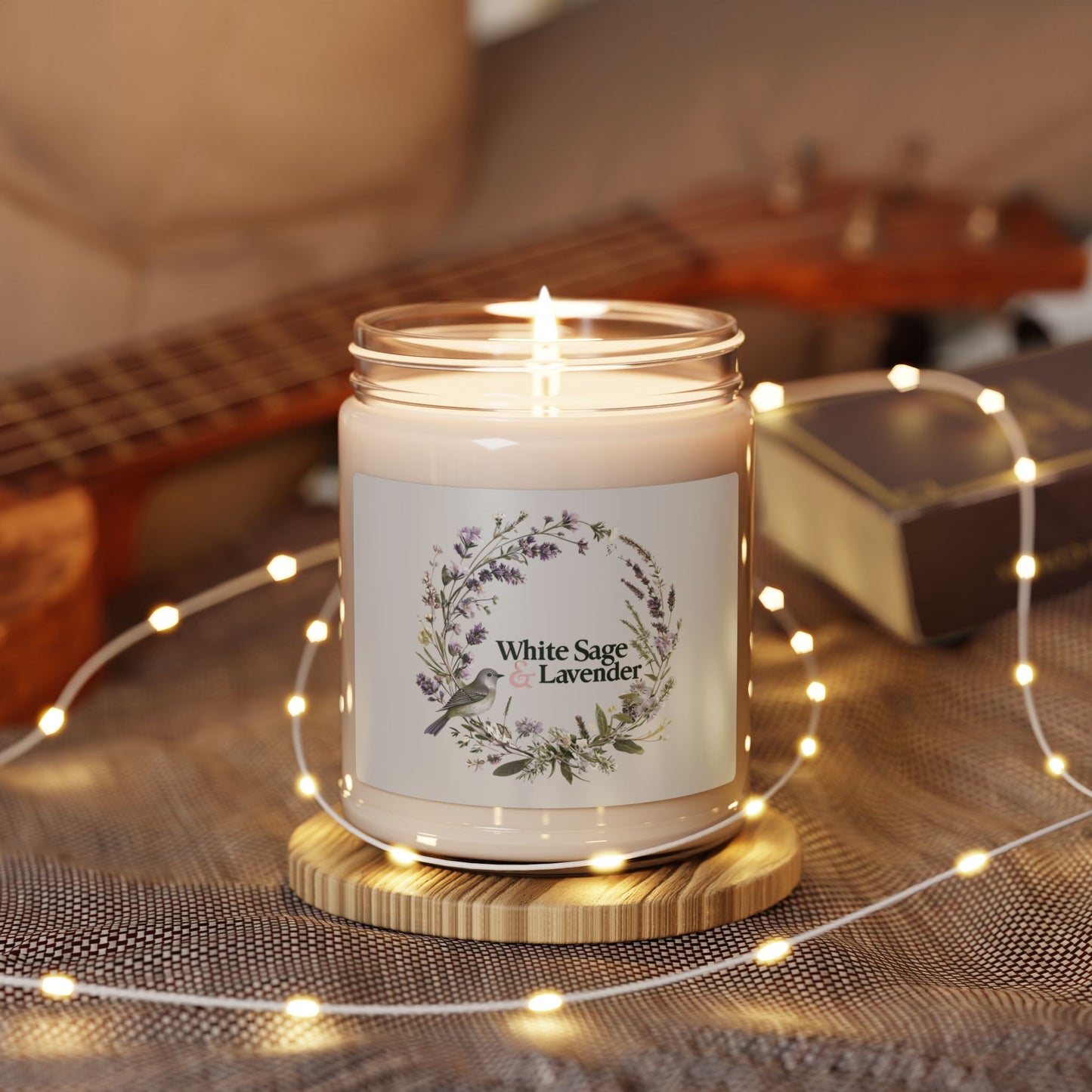 Clean Cotton Scented Soy Candle - Cozy Cabin Vibes, 9oz