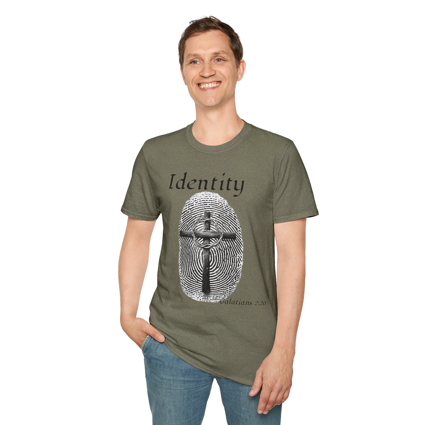 Identity -Fingerprint Design-Unisex Softstyle T-Shirt