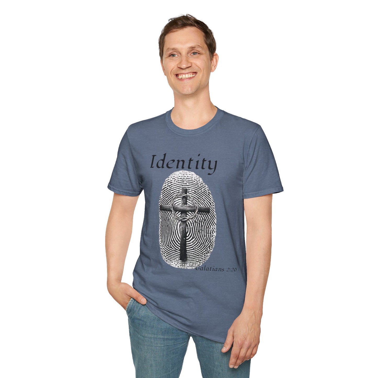 Identity -Fingerprint Design-Unisex Softstyle T-Shirt