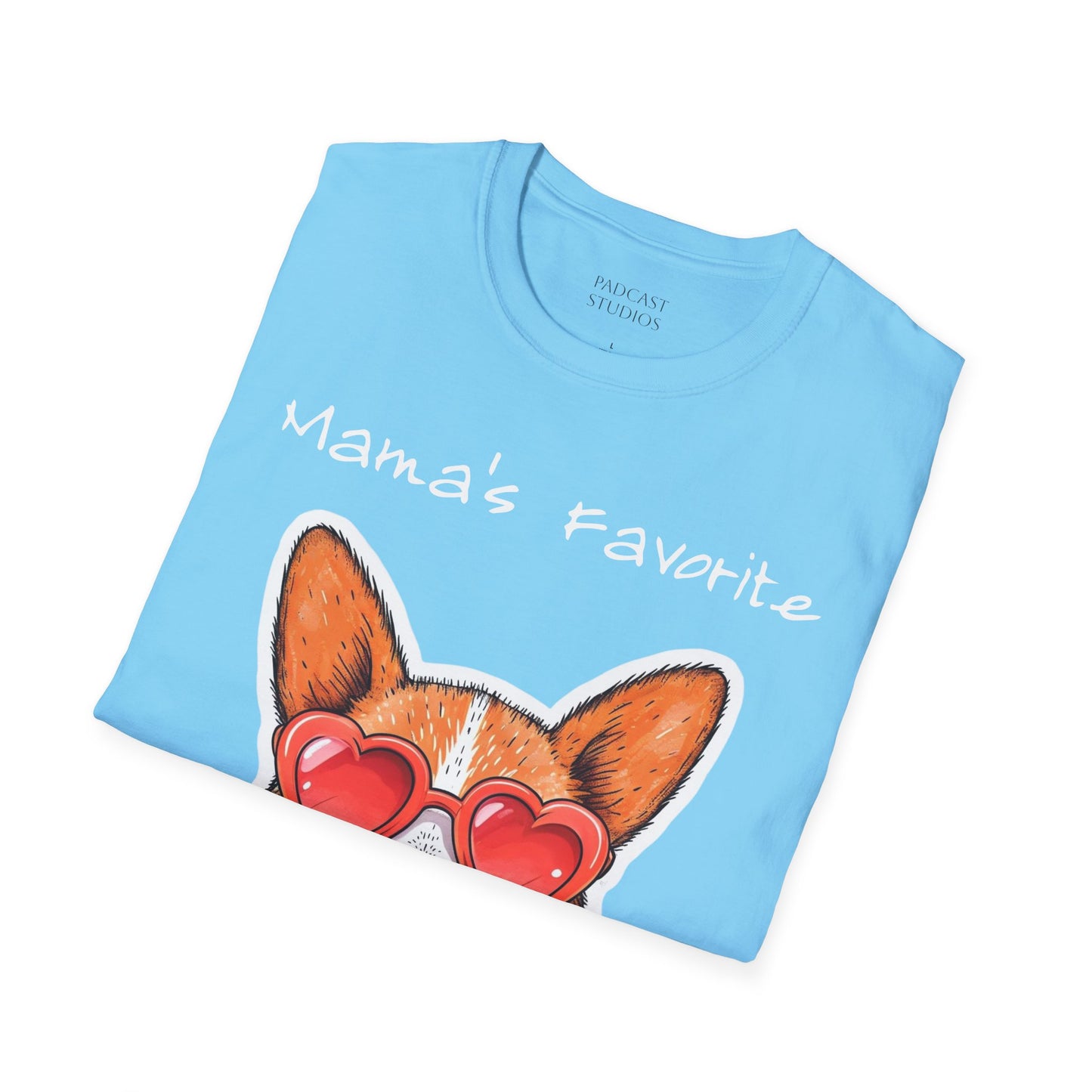 Mama's Favorite -Corgi T-Shirt | Unisex Softstyle Tee for Dog Lovers