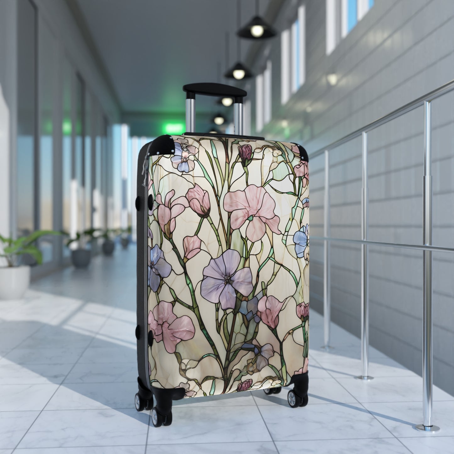 Floral Design Suitcase – Elegant Travel Gear for Adventure Lovers