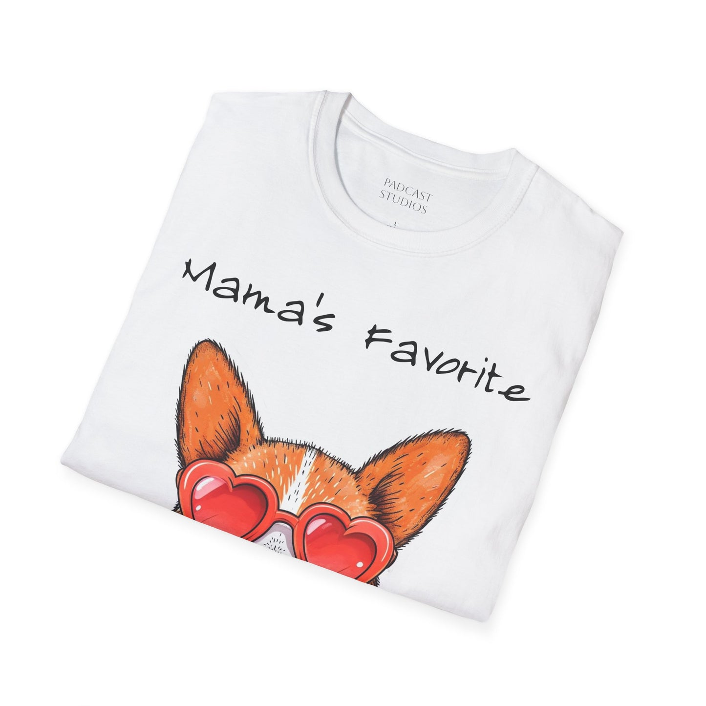 Mama's Favorite -Corgi T-Shirt | Unisex Softstyle Tee for Dog Lovers