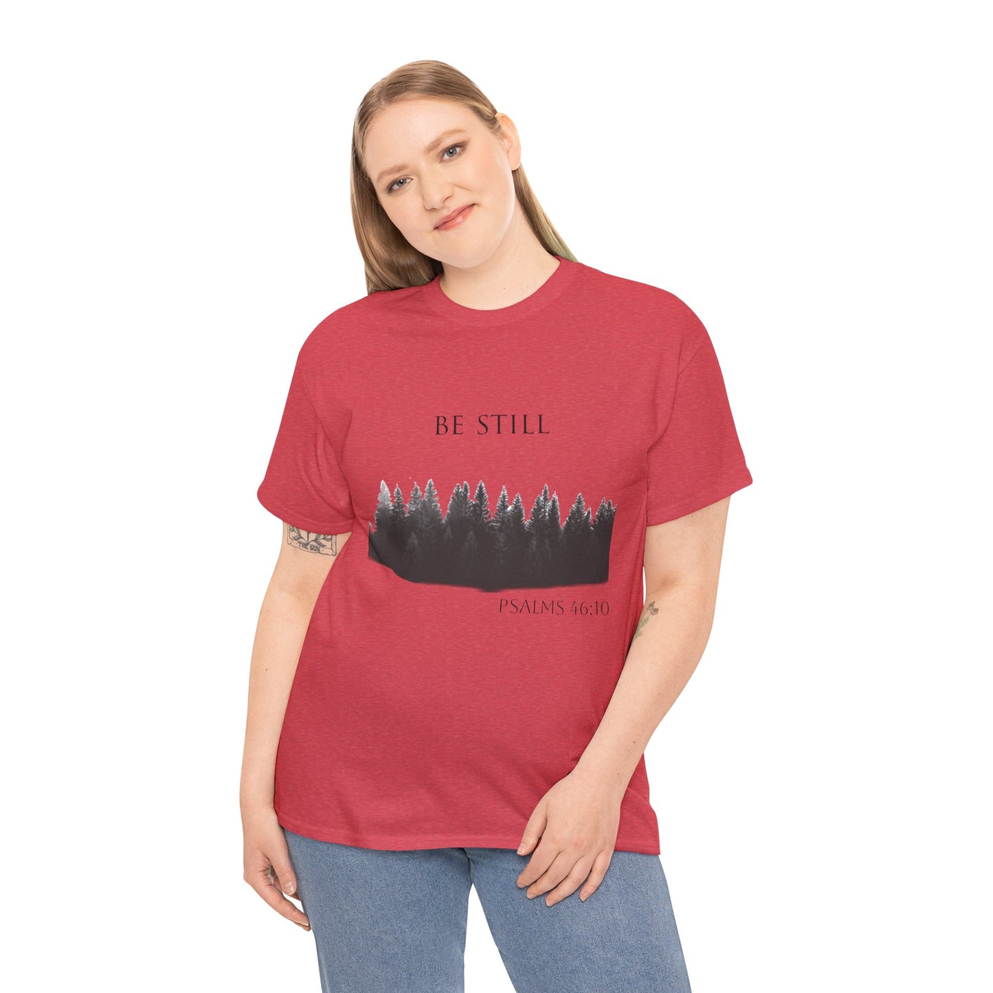 Be Still -Cotton Tee - Christian and Nature Inspired Relaxation Shirt