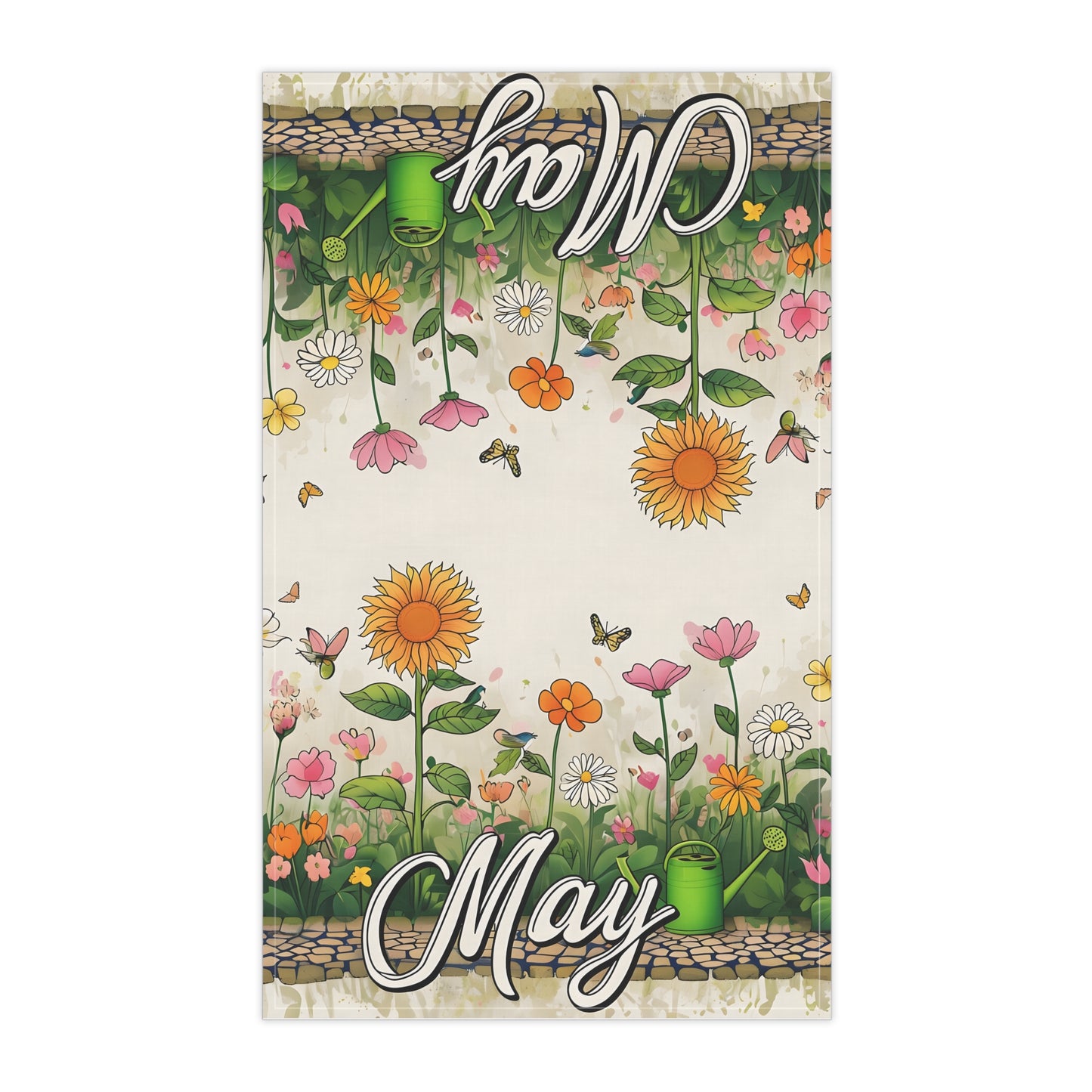 May Floral Tea Towels - Brighten Your Kitchen, Seasonal Decor, Gardening Gift, Kitchen Accessories, Eco-Friendly Kitchen