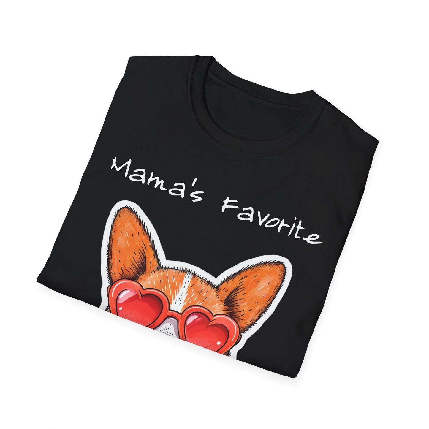Mama's Favorite -Corgi T-Shirt | Unisex Softstyle Tee for Dog Lovers