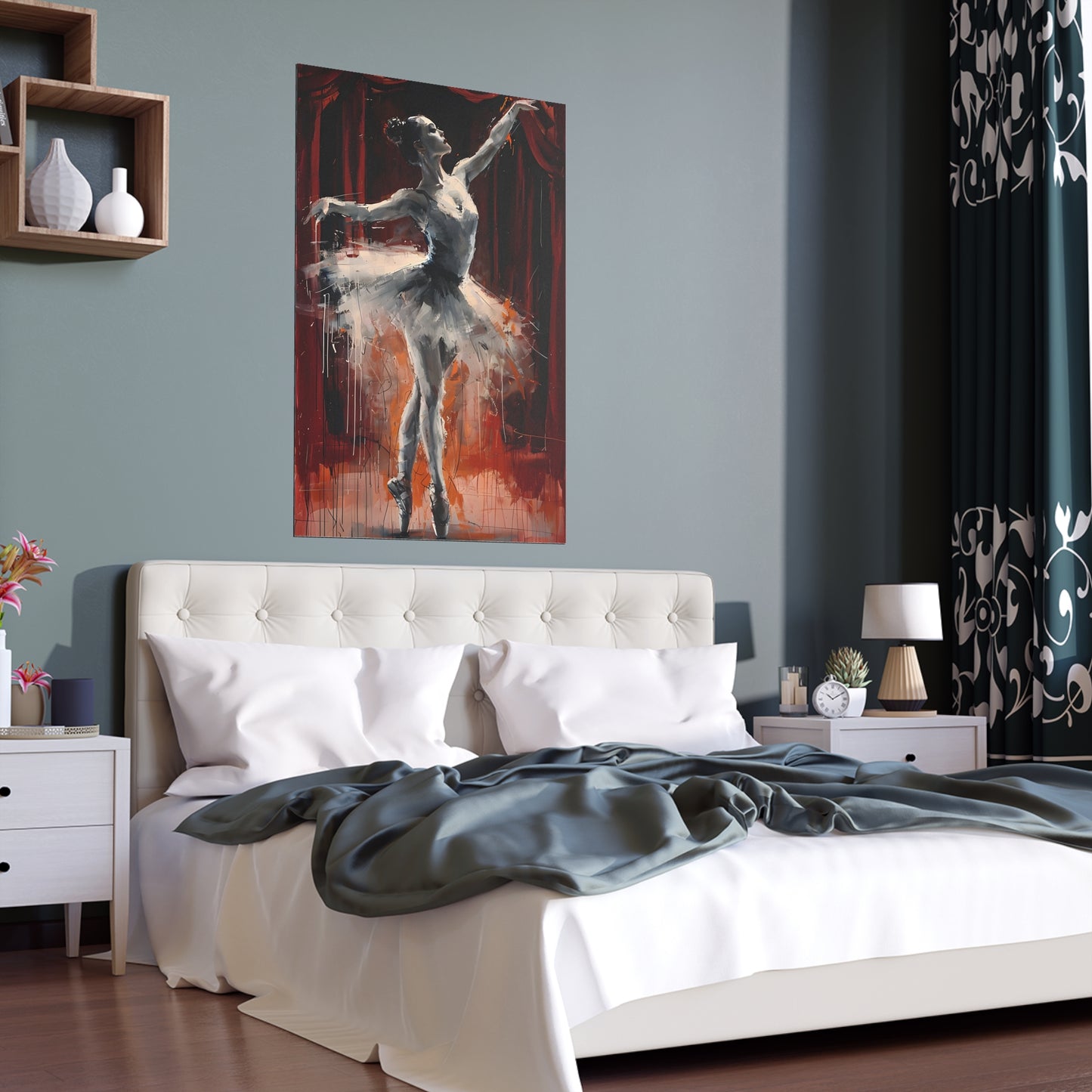 Silk Poster, Elegant Ballet Dancer Art Print for Home Decor and Dance Studio, Gift for Dancers, Wall Art, Fine Art