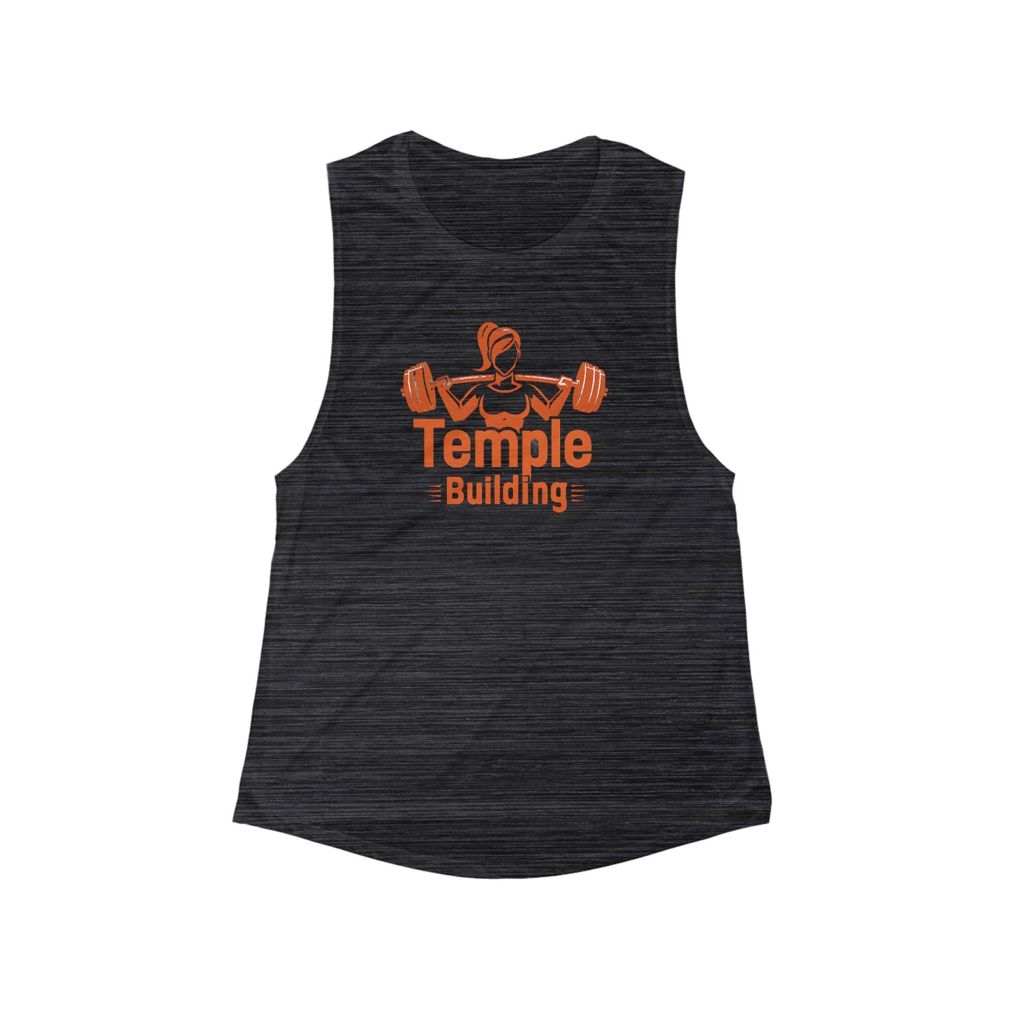 Temple Building Women's Flowy Scoop Muscle Tank - Christian Fitness Clothes, Workout Gym Apparel, Godly Exercise wear