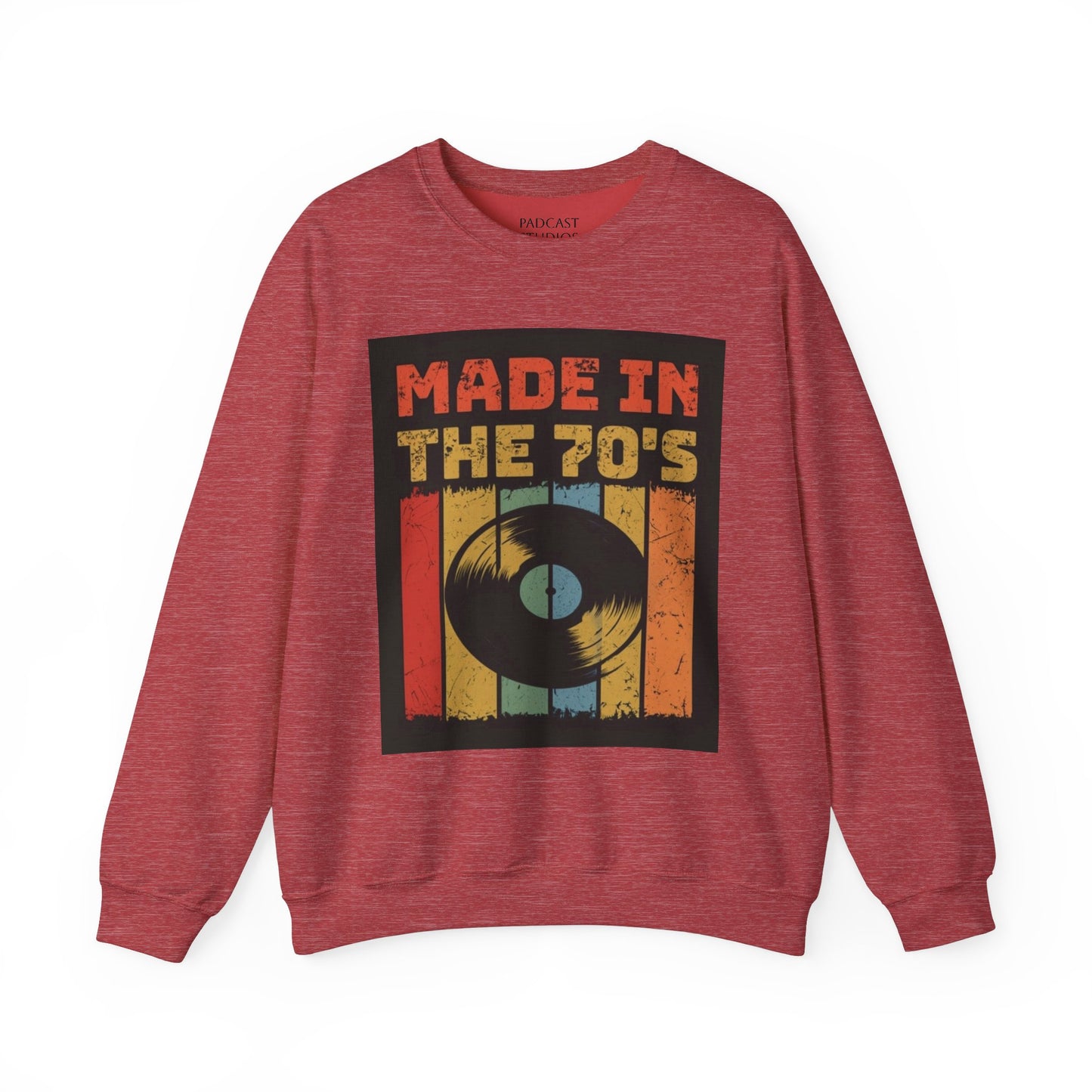 Retro 70's Music Crewneck Sweatshirt - Made in the 70's Design