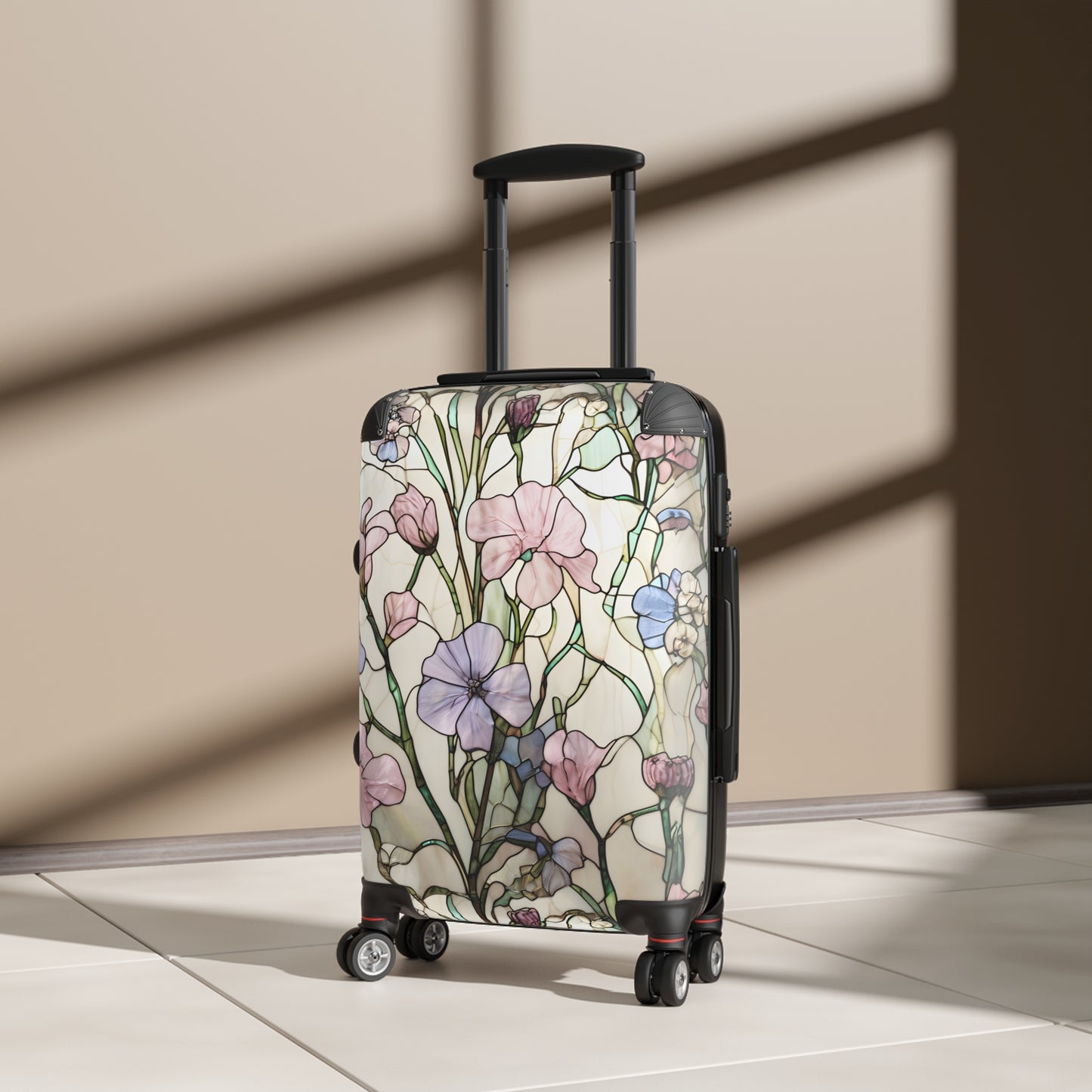 Floral Design Suitcase – Elegant Travel Gear for Adventure Lovers