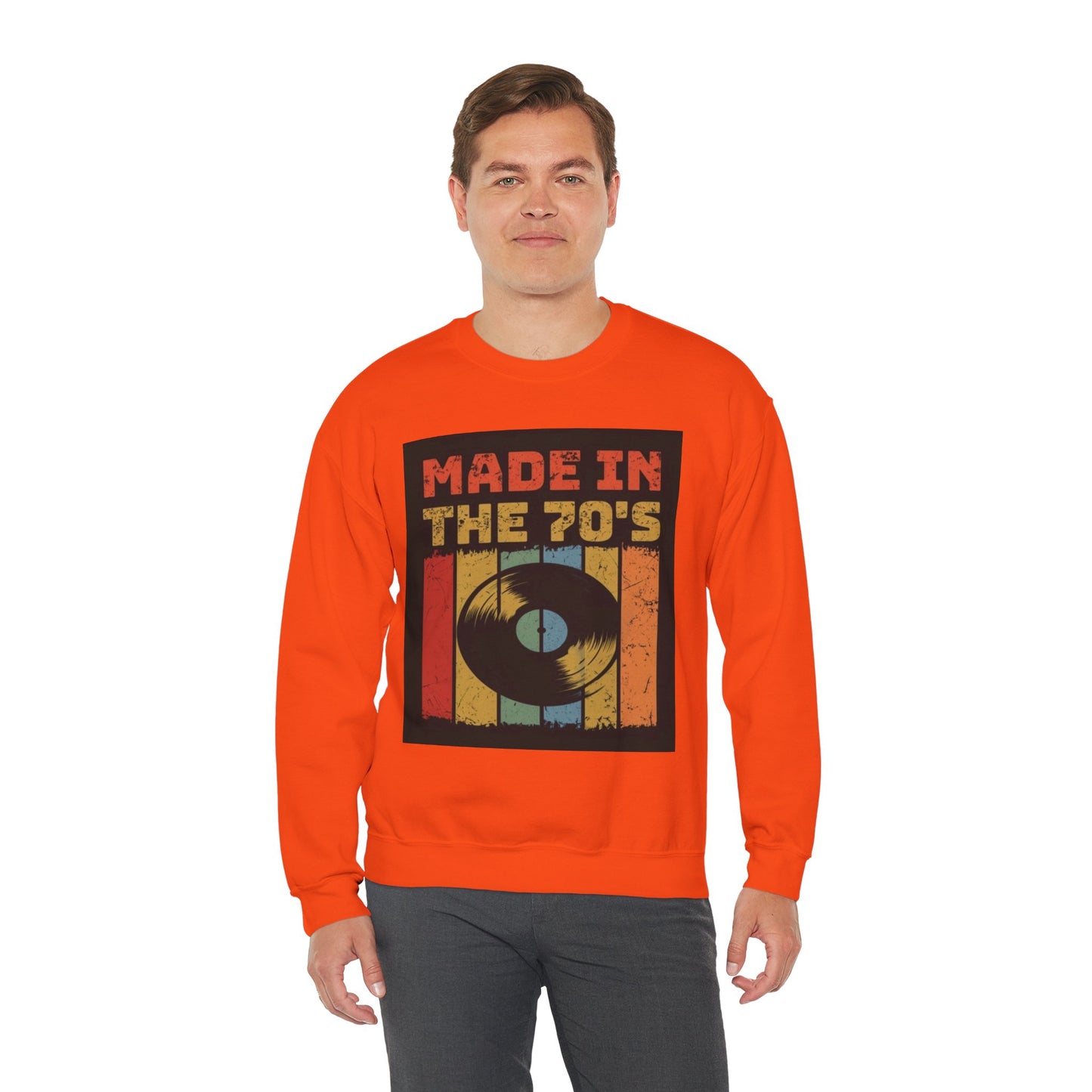Retro 70's Music Crewneck Sweatshirt - Made in the 70's Design