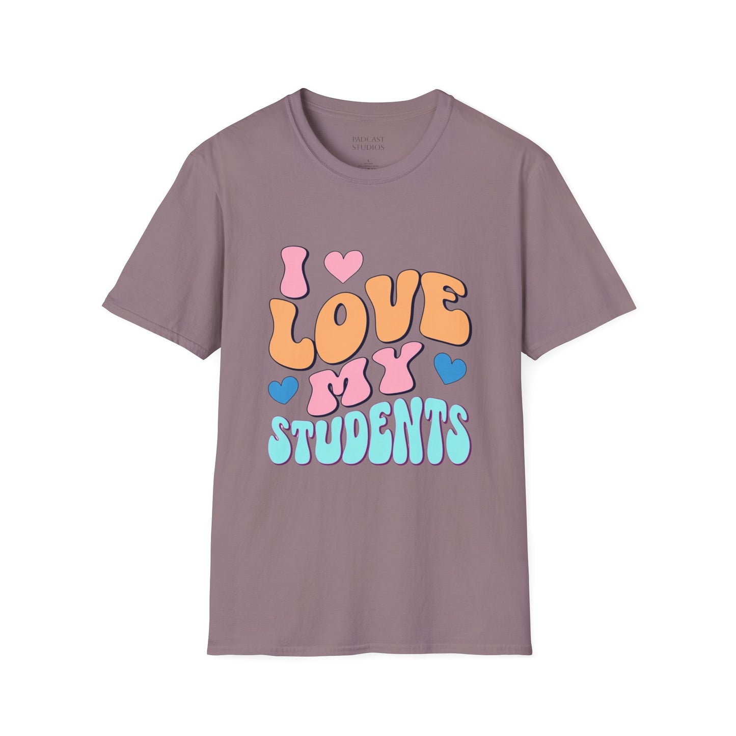 I Love My Students Colorful Teacher Shirt, Unisex Softstyle T-Shirt, Teacher Gift, Back to School Tee, Educator Apparel