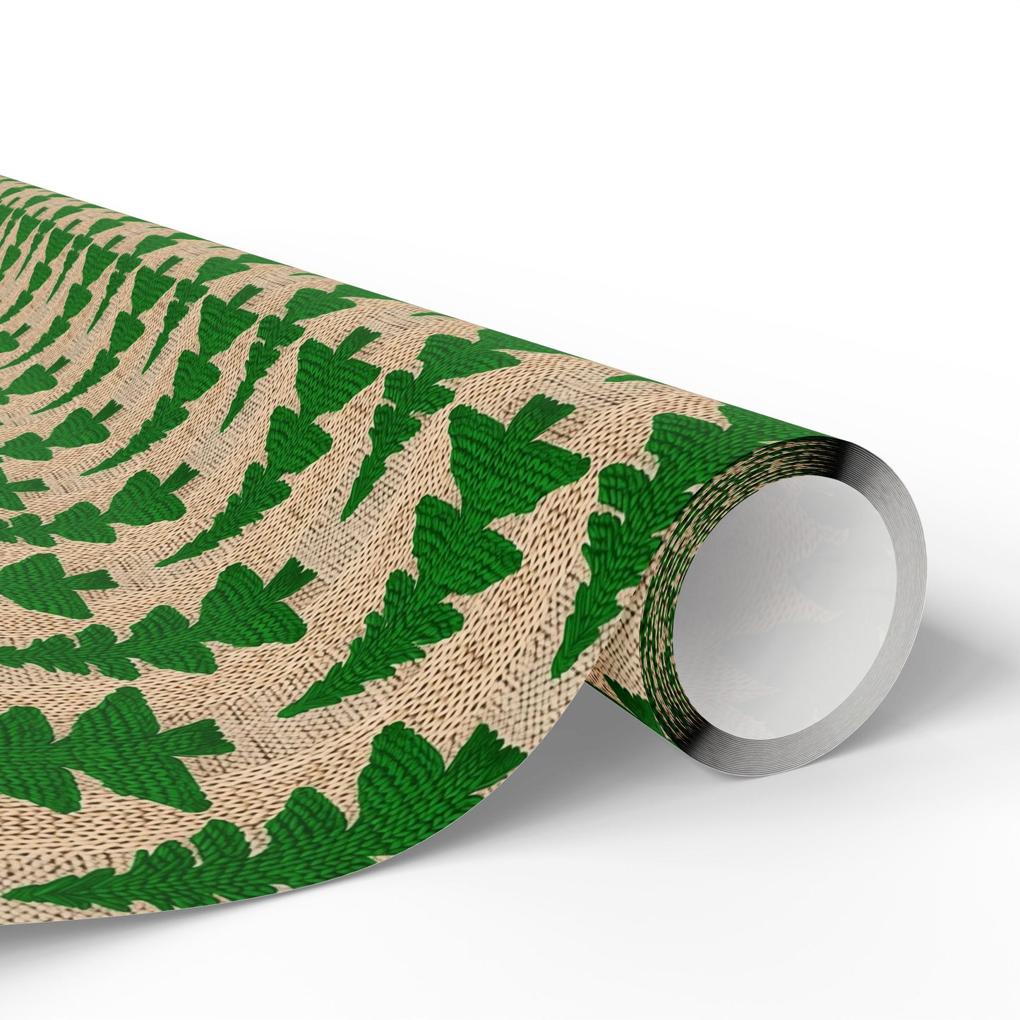 Festive Knit Tree Wrapping Paper - Eco-Friendly Holiday Gift Wrap
