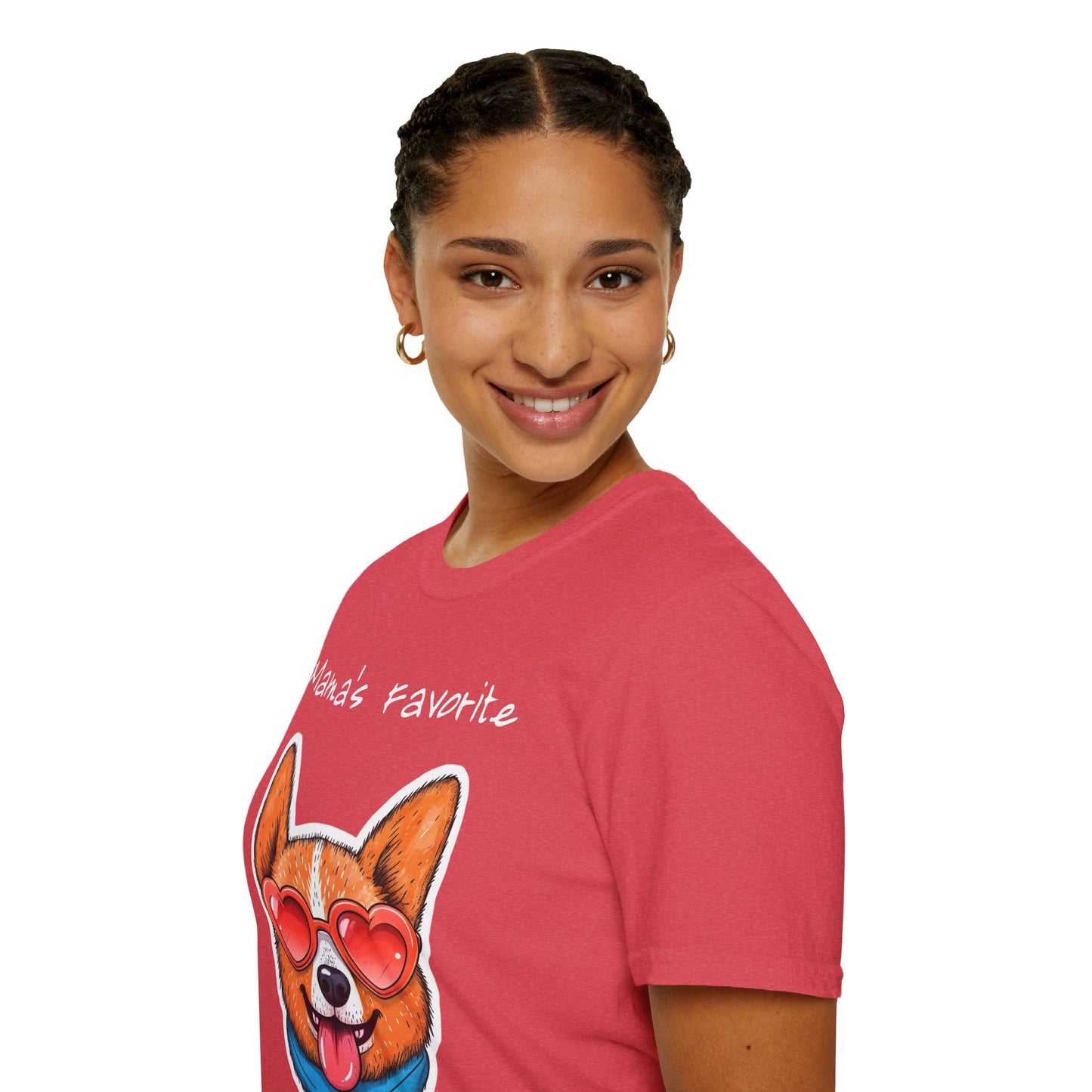 Mama's Favorite -Corgi T-Shirt | Unisex Softstyle Tee for Dog Lovers