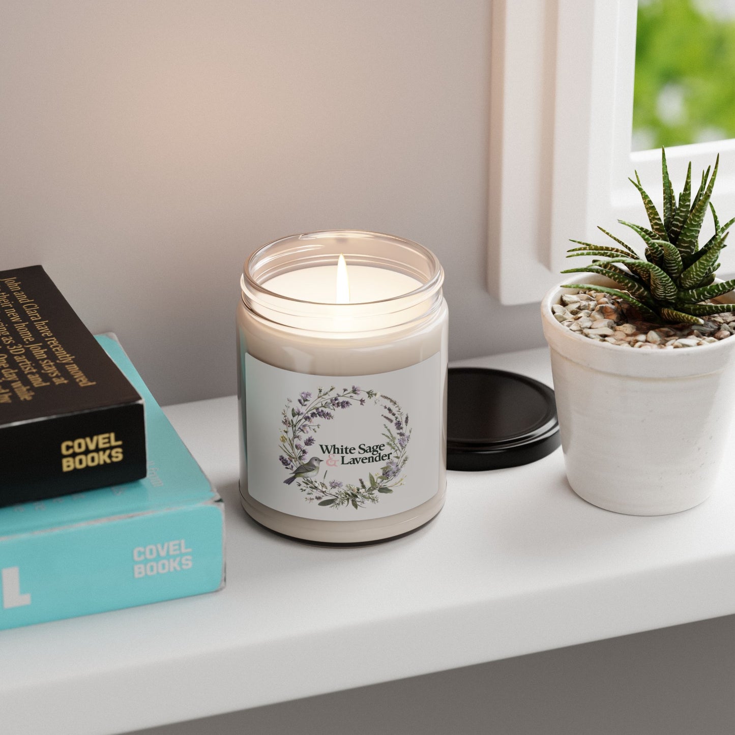 Clean Cotton Scented Soy Candle - Cozy Cabin Vibes, 9oz