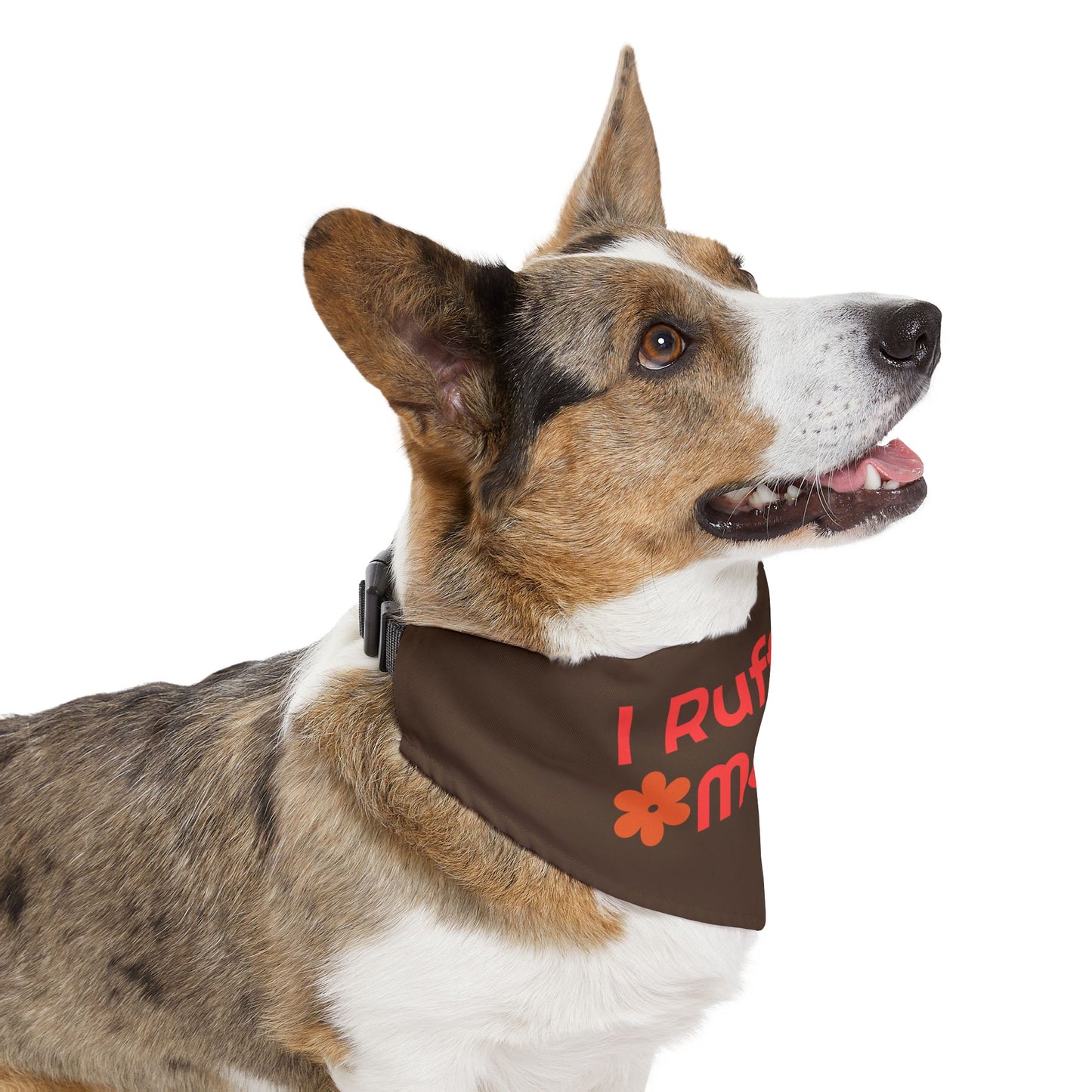 I Ruff My Mom Pet Bandana Collar - Cute Adjustable Dog Accessory for Gifts and Celebrations