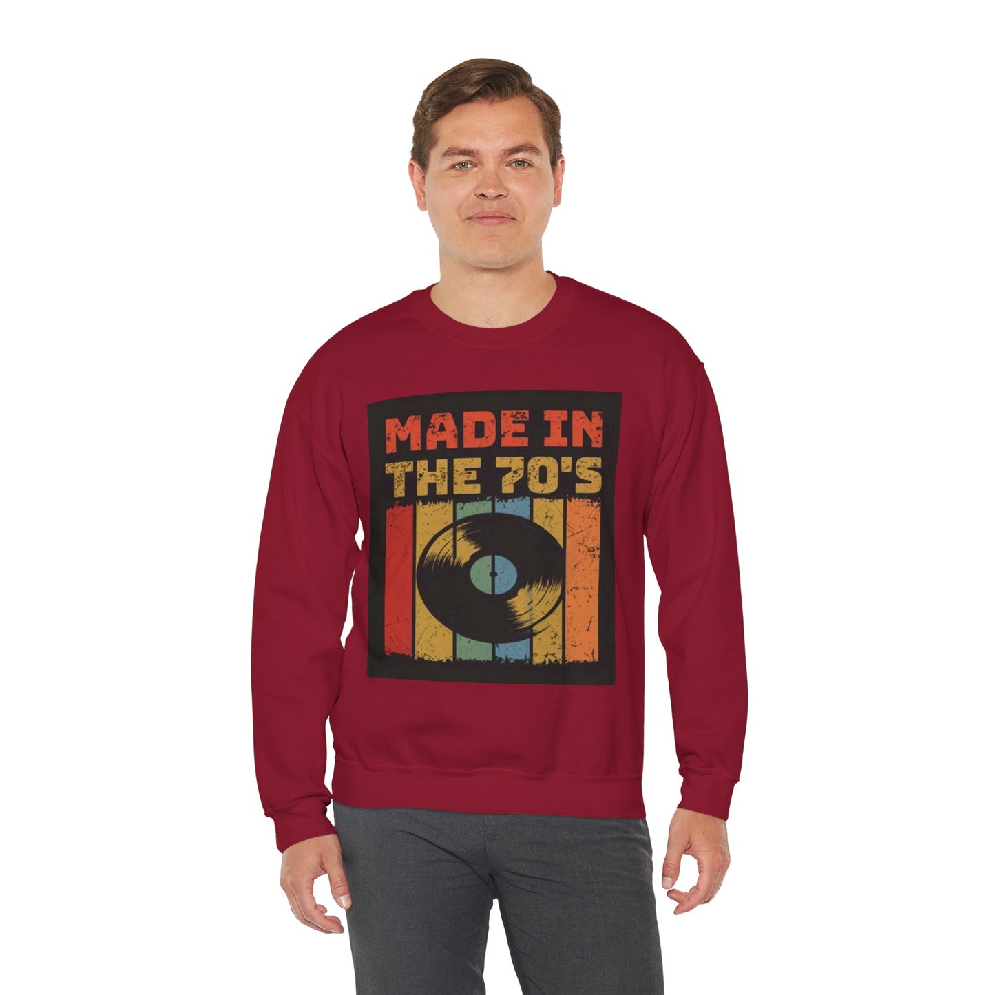 Retro 70's Music Crewneck Sweatshirt - Made in the 70's Design
