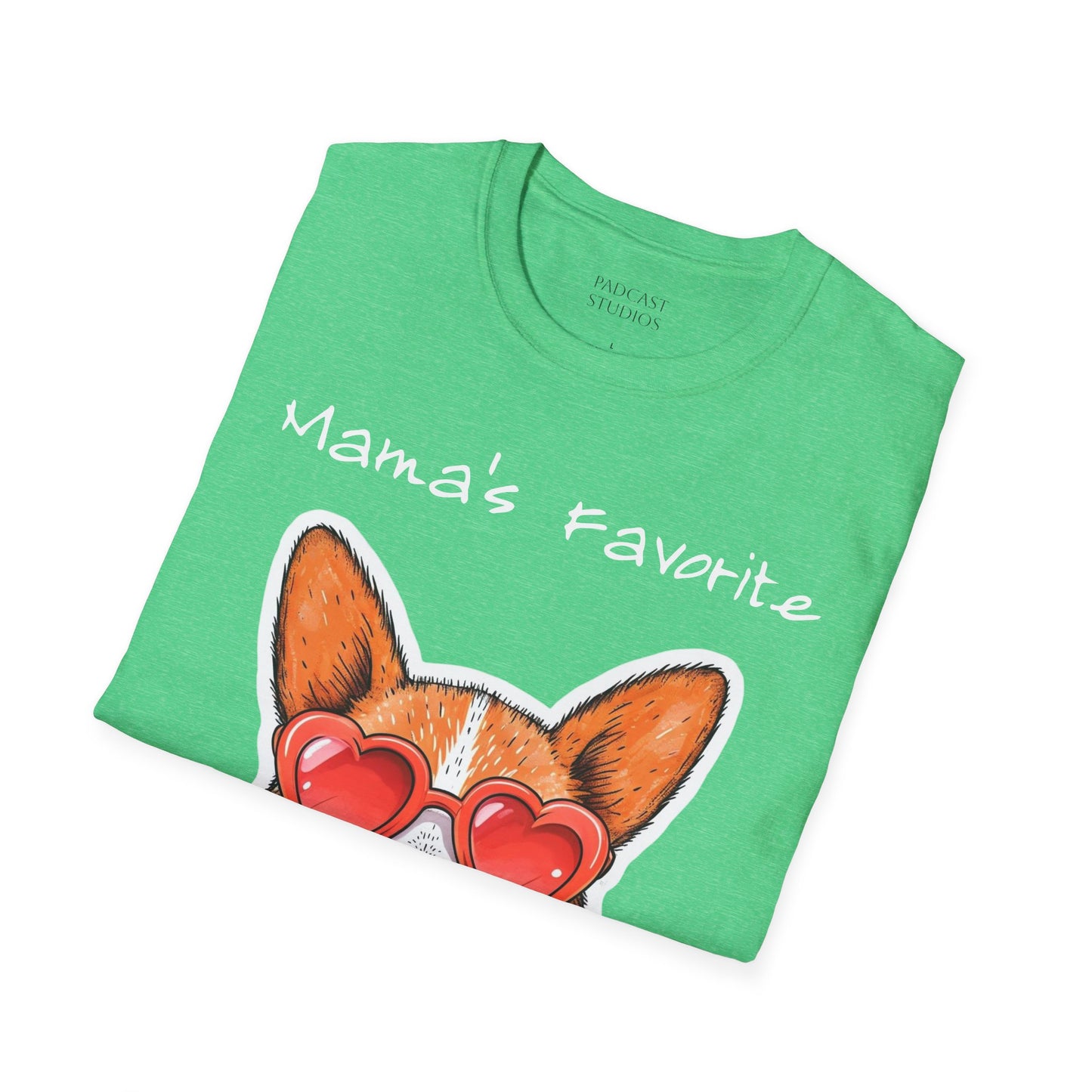 Mama's Favorite -Corgi T-Shirt | Unisex Softstyle Tee for Dog Lovers