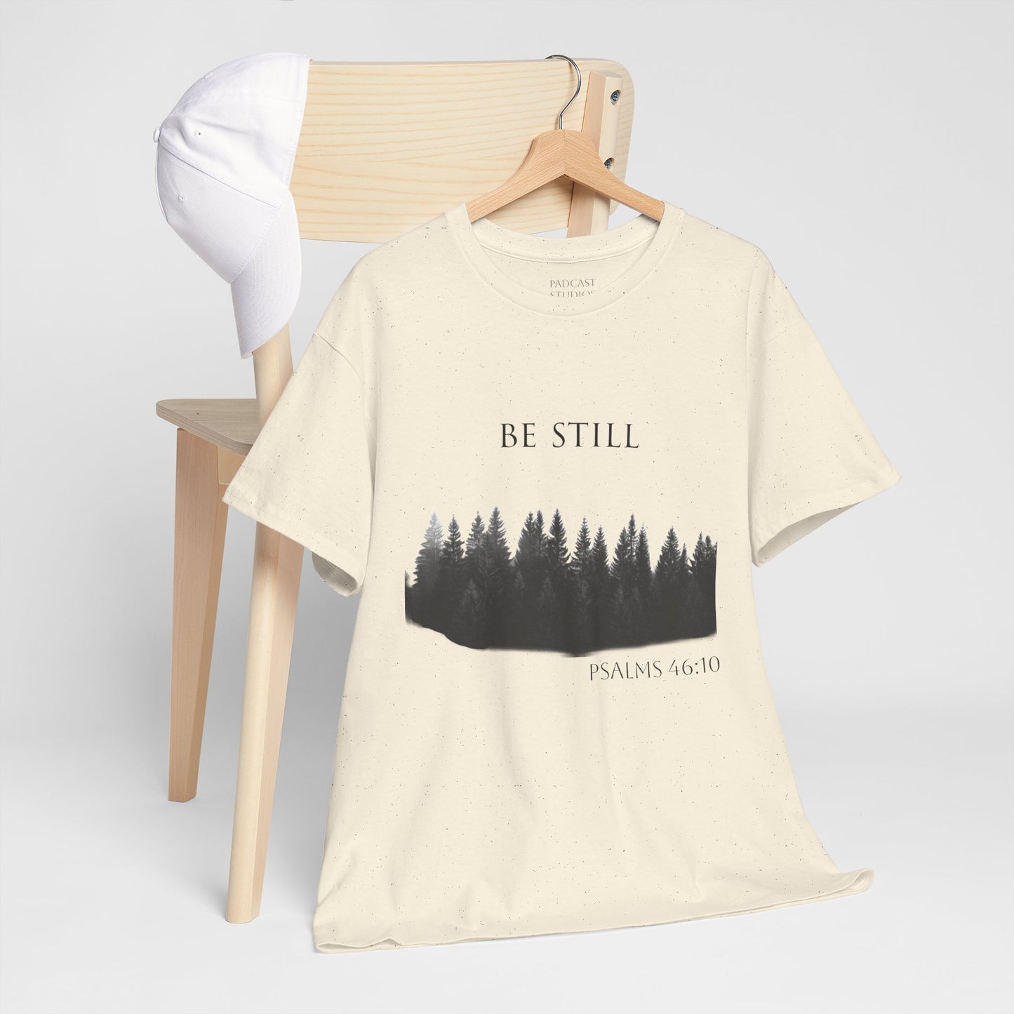 Be Still -Cotton Tee - Christian and Nature Inspired Relaxation Shirt