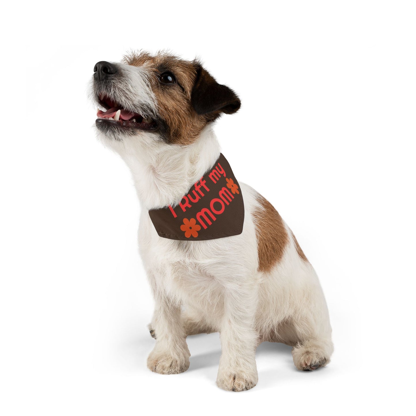 I Ruff My Mom Pet Bandana Collar - Cute Adjustable Dog Accessory for Gifts and Celebrations