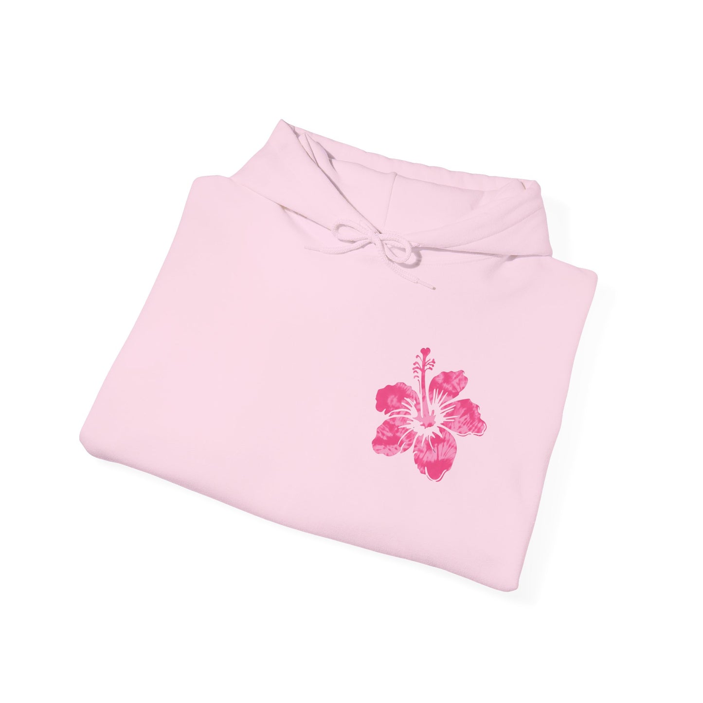 Pink Tropical Tie Dye Palm Tree and Hibiscus Hoodie for Sweatshirt, Pullover