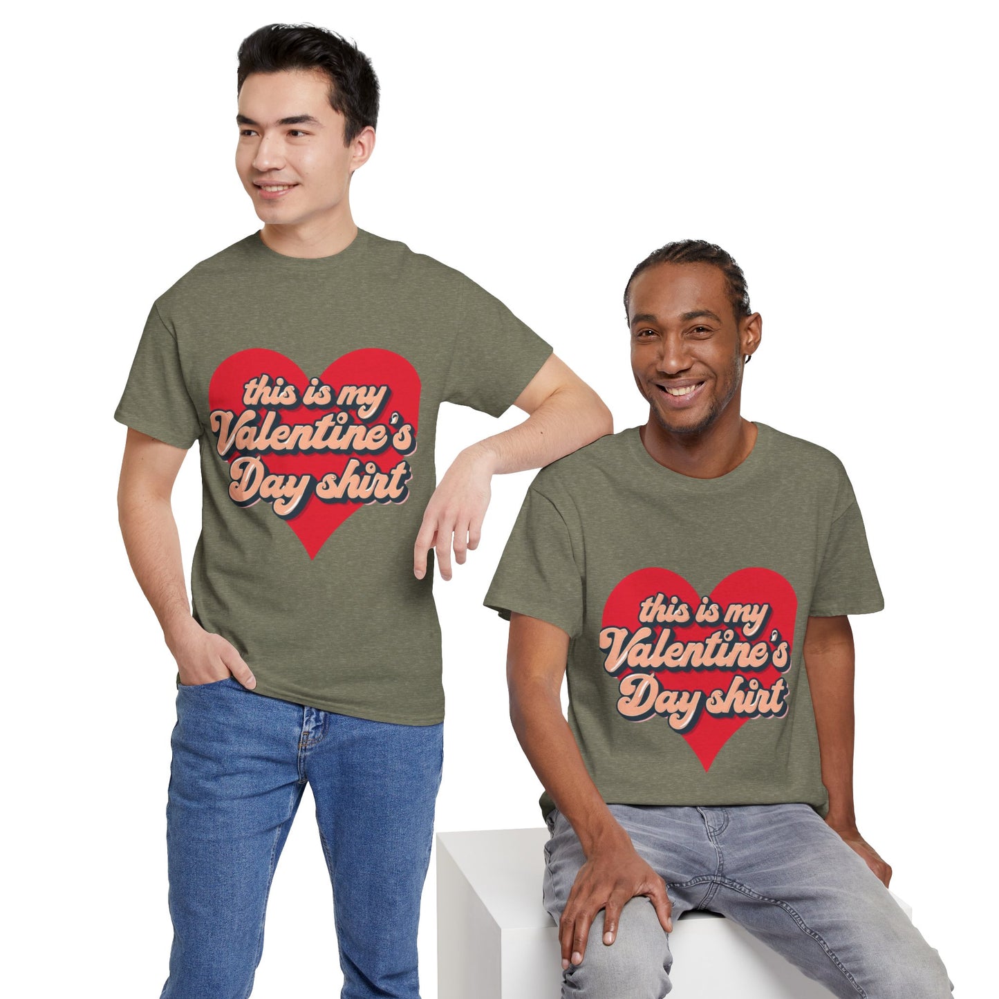 "This is my Valentine's Day shirt" Cotton Tee