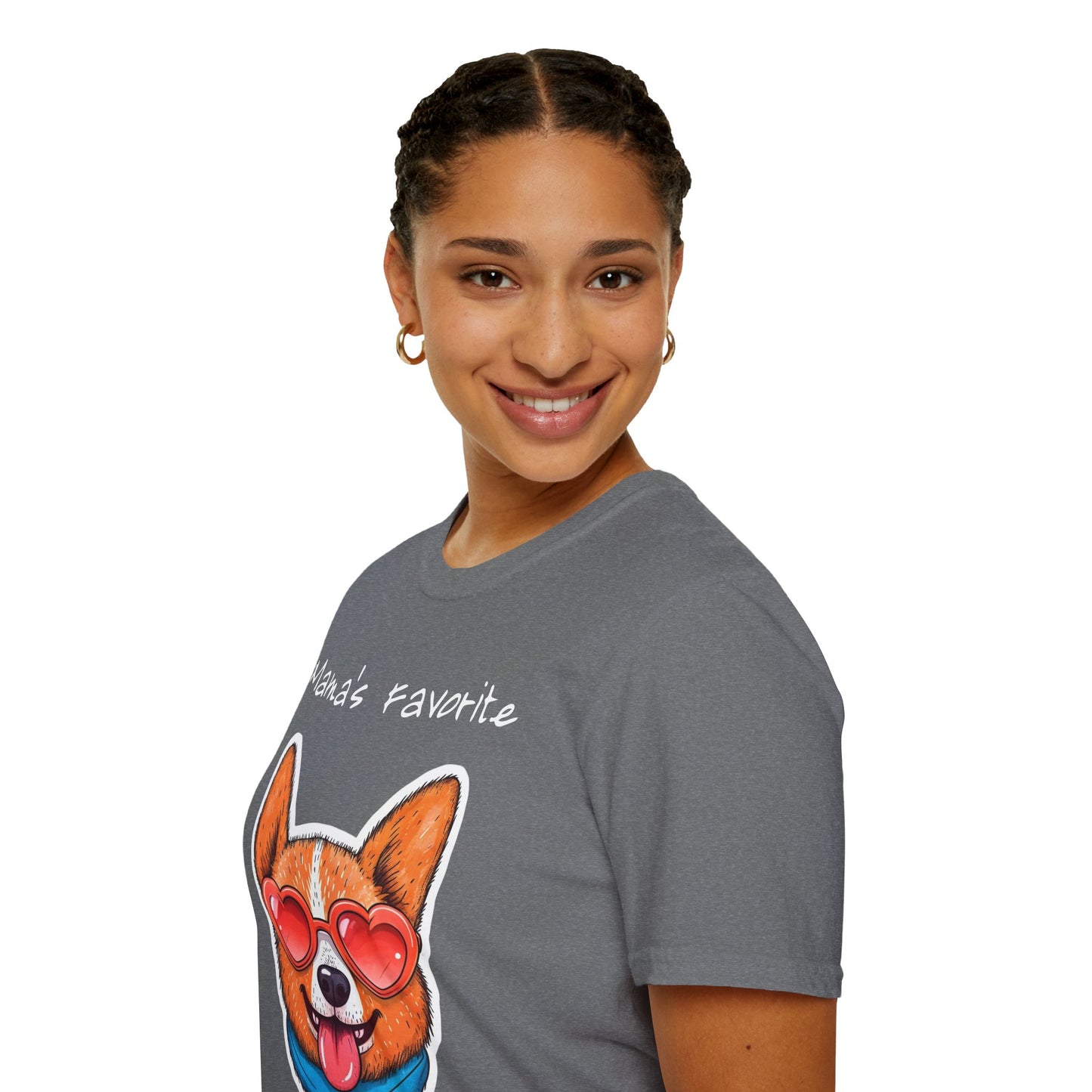 Mama's Favorite -Corgi T-Shirt | Unisex Softstyle Tee for Dog Lovers