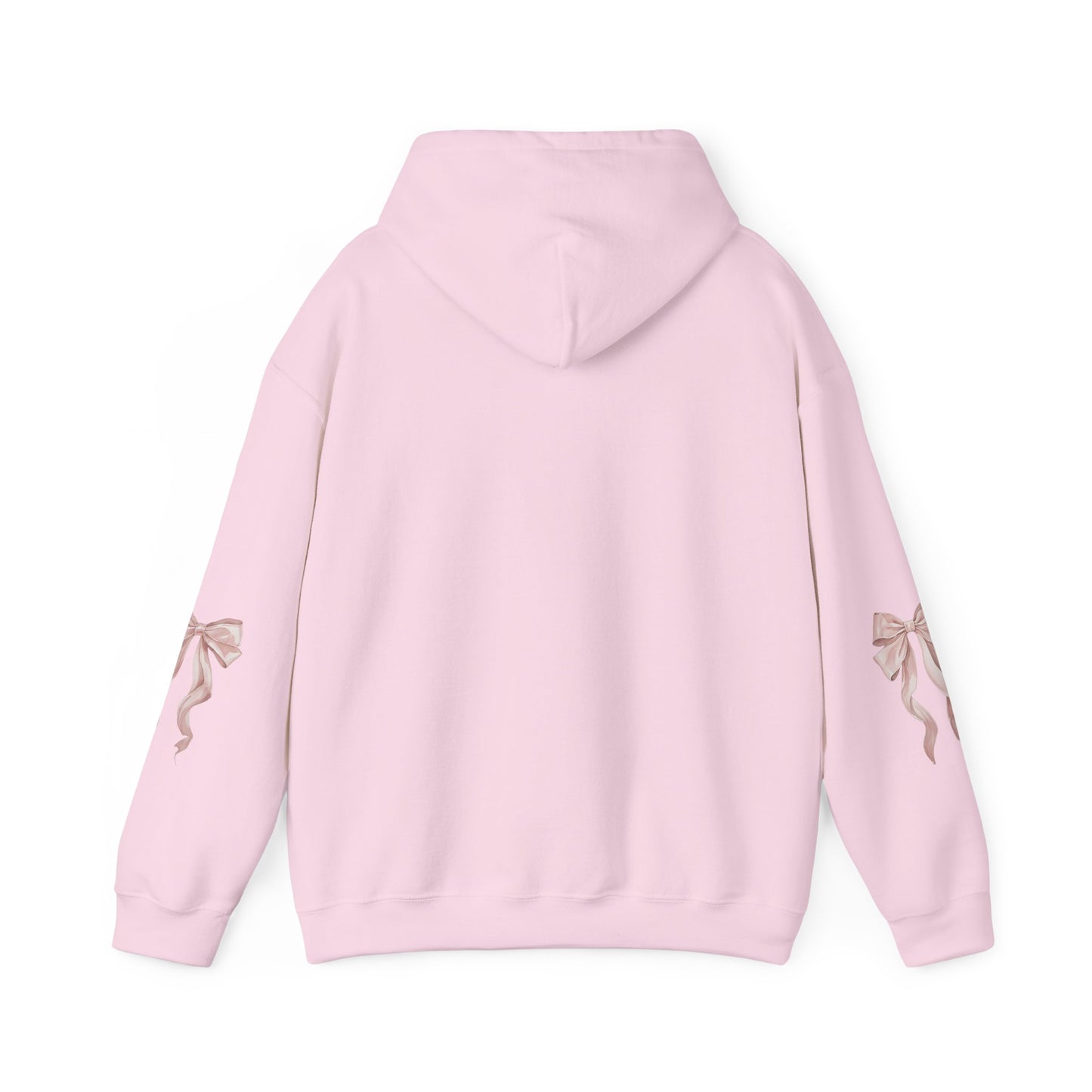 Faith Over Fear Hooded Sweatshirt - Cozy Inspirational Gift, Self-Care, Mindfulness, Motivational Wear, Pink Bows Hoodie