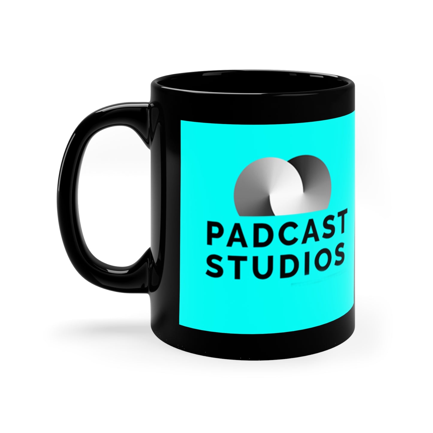 Custom Black Coffee Mug - Padcast Studios, 11oz - Perfect Gift for Coffee Lovers & Podcasters