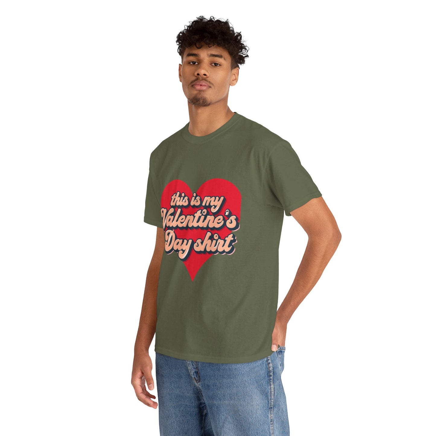 "This is my Valentine's Day shirt" Cotton Tee