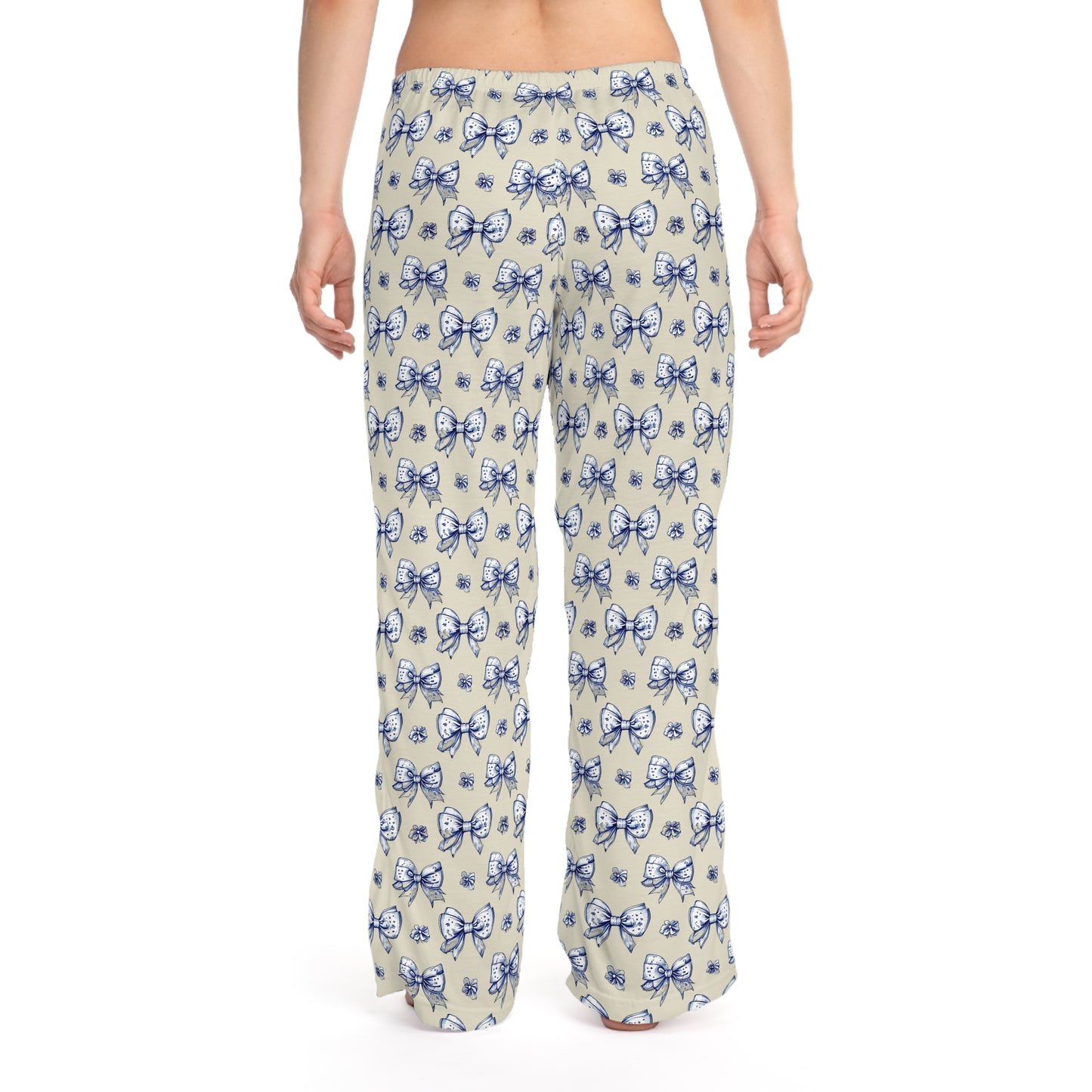 Chinoiserie Bow Cozy Women's Pajama Pants - Perfect for Relaxation and Sleep