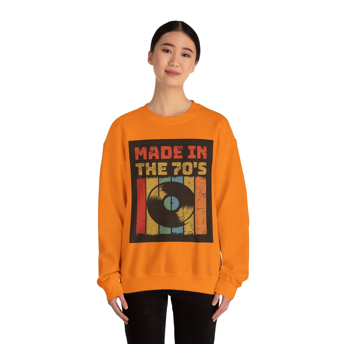 Retro 70's Music Crewneck Sweatshirt - Made in the 70's Design