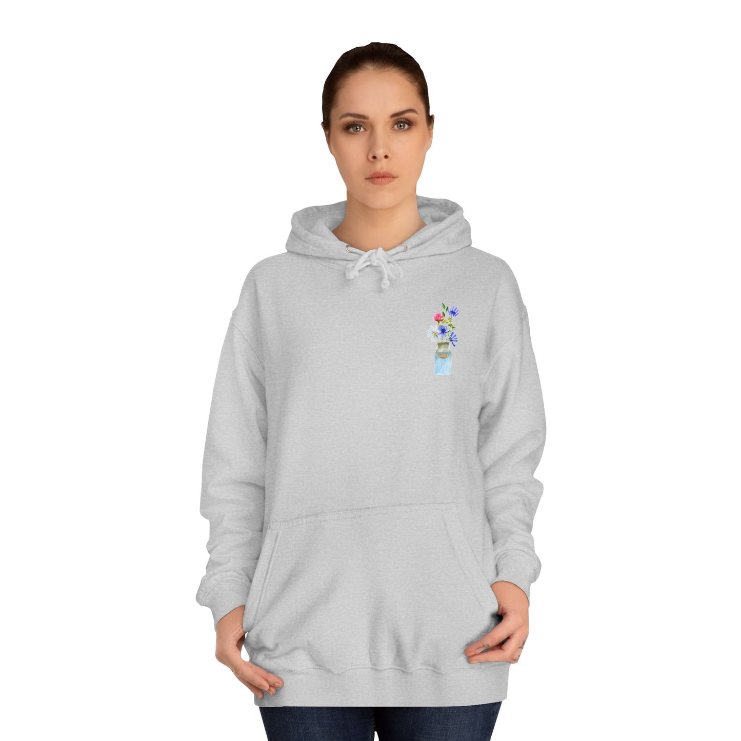 I'll my life you have been Faithful, Hoodie, Christian Sweatshirt, Wreath Wildflower Hooded Sweatshirt, Mason Jar Flower Jacket, Cozy Campus