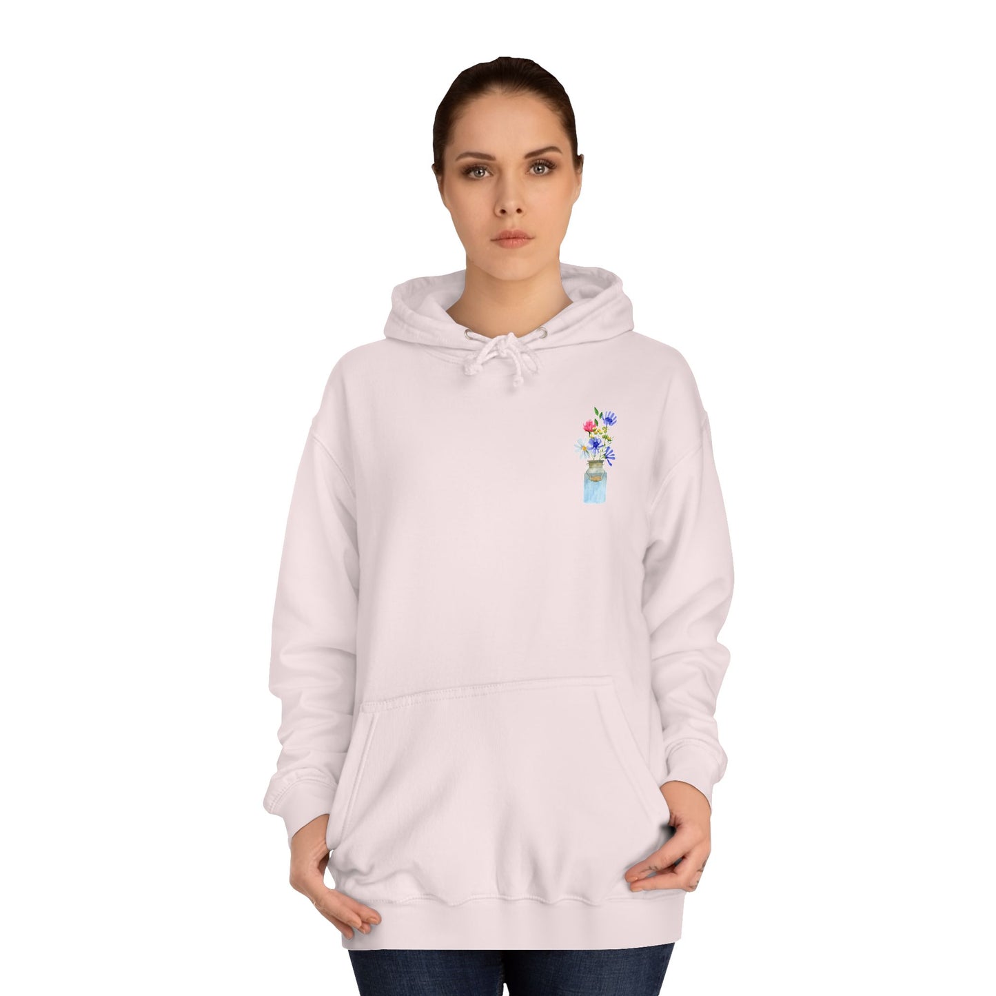 I'll my life you have been Faithful, Hoodie, Christian Sweatshirt, Wreath Wildflower Hooded Sweatshirt, Mason Jar Flower Jacket, Cozy Campus