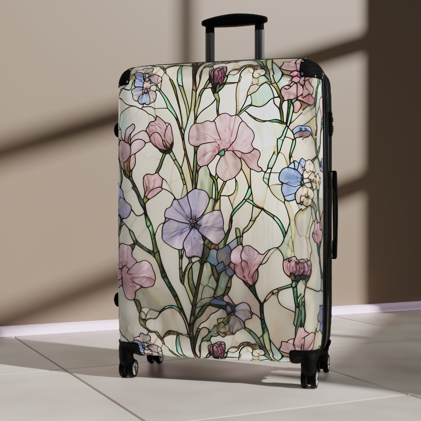 Floral Design Suitcase – Elegant Travel Gear for Adventure Lovers