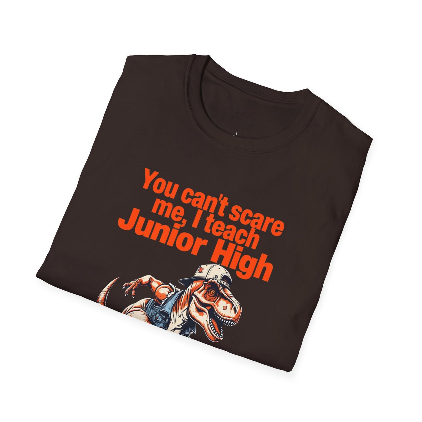 You can't scare me, I teach Junior High, Unisex Softstyle T-Shirt, Teacher Shirt, Back to School Tee, Gift for Educators, Teacher Apparel