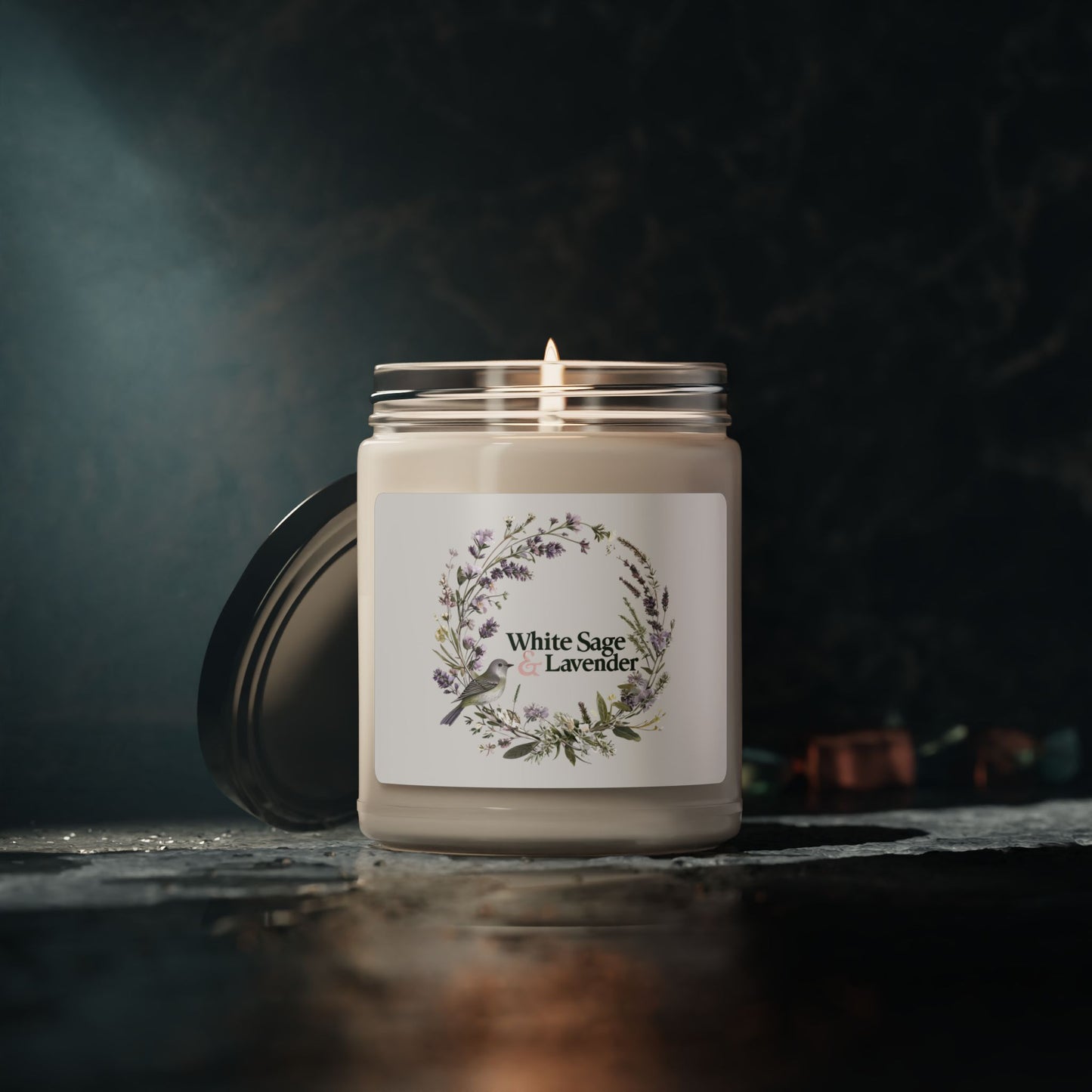 Clean Cotton Scented Soy Candle - Cozy Cabin Vibes, 9oz