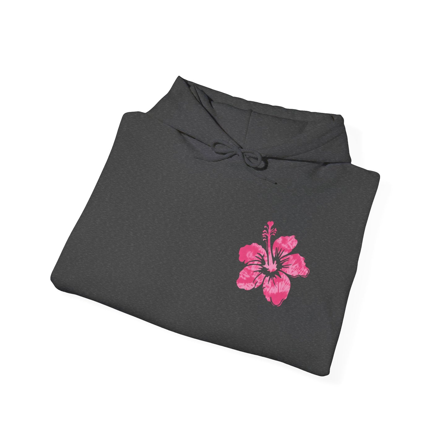 Pink Tropical Tie Dye Palm Tree and Hibiscus Hoodie for Sweatshirt, Pullover