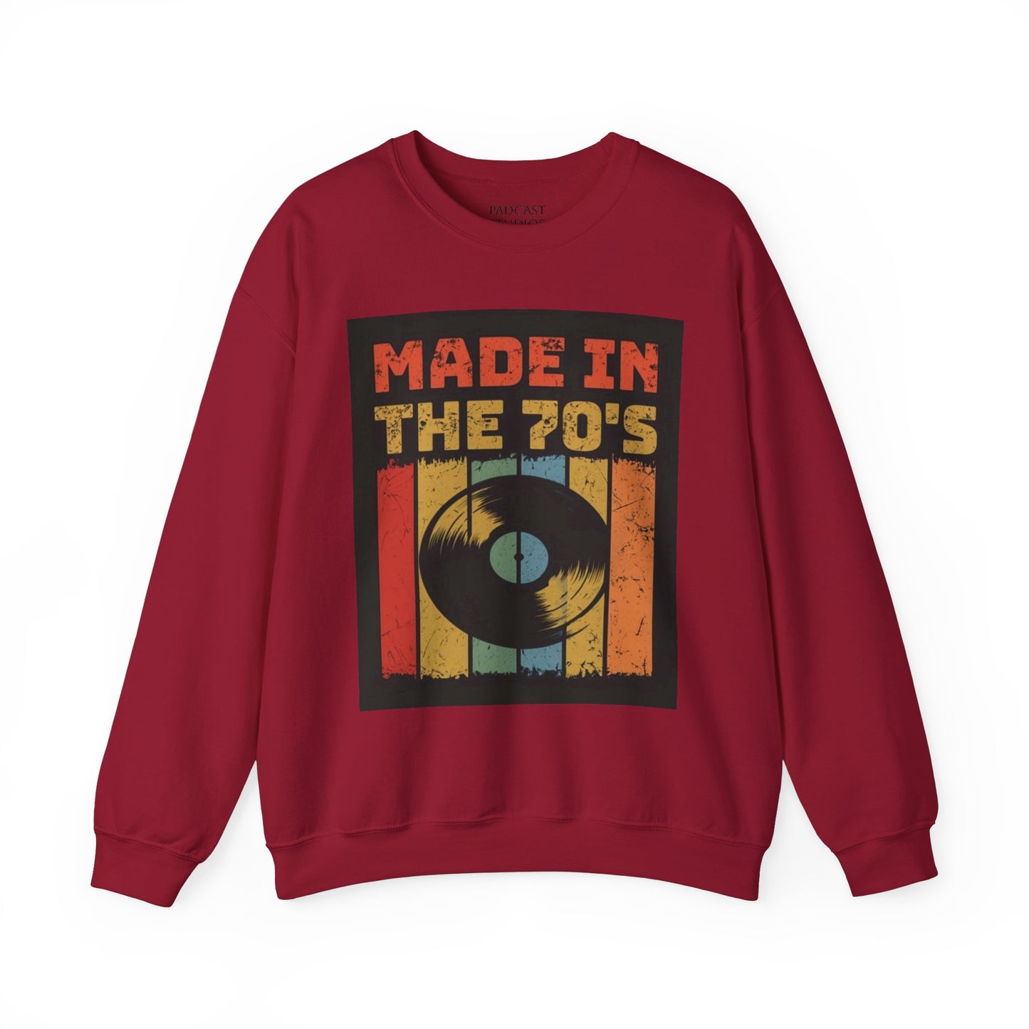Retro 70's Music Crewneck Sweatshirt - Made in the 70's Design